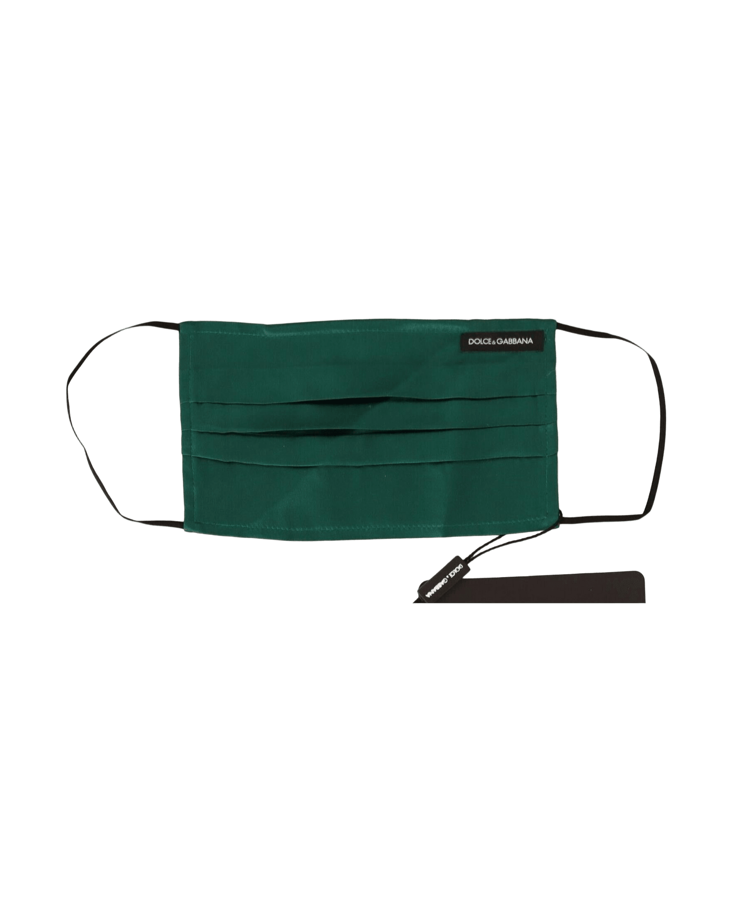 Dolce & Gabbana Emerald Silk Pleated Face Mask Glam Steals