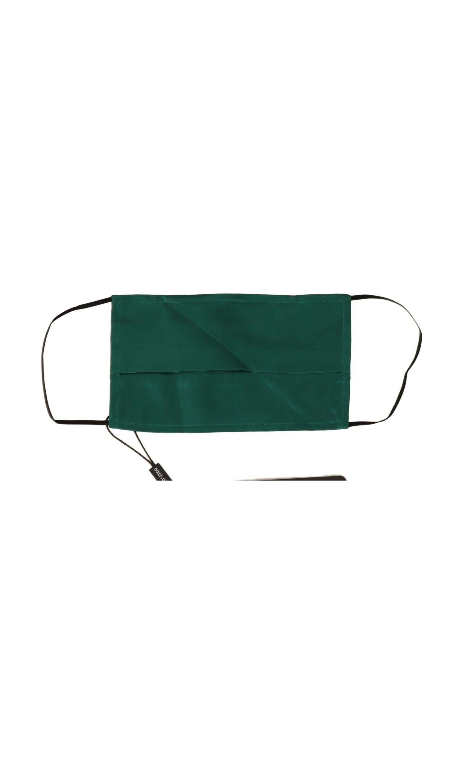 Dolce & Gabbana Emerald Silk Pleated Face Mask Glam Steals