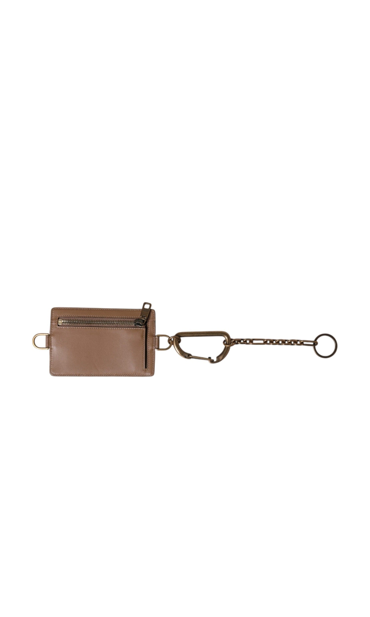 Dolce & Gabbana Exotic Leather Card Holder Dg Logo Plaque Brown Wallet Glam Steals