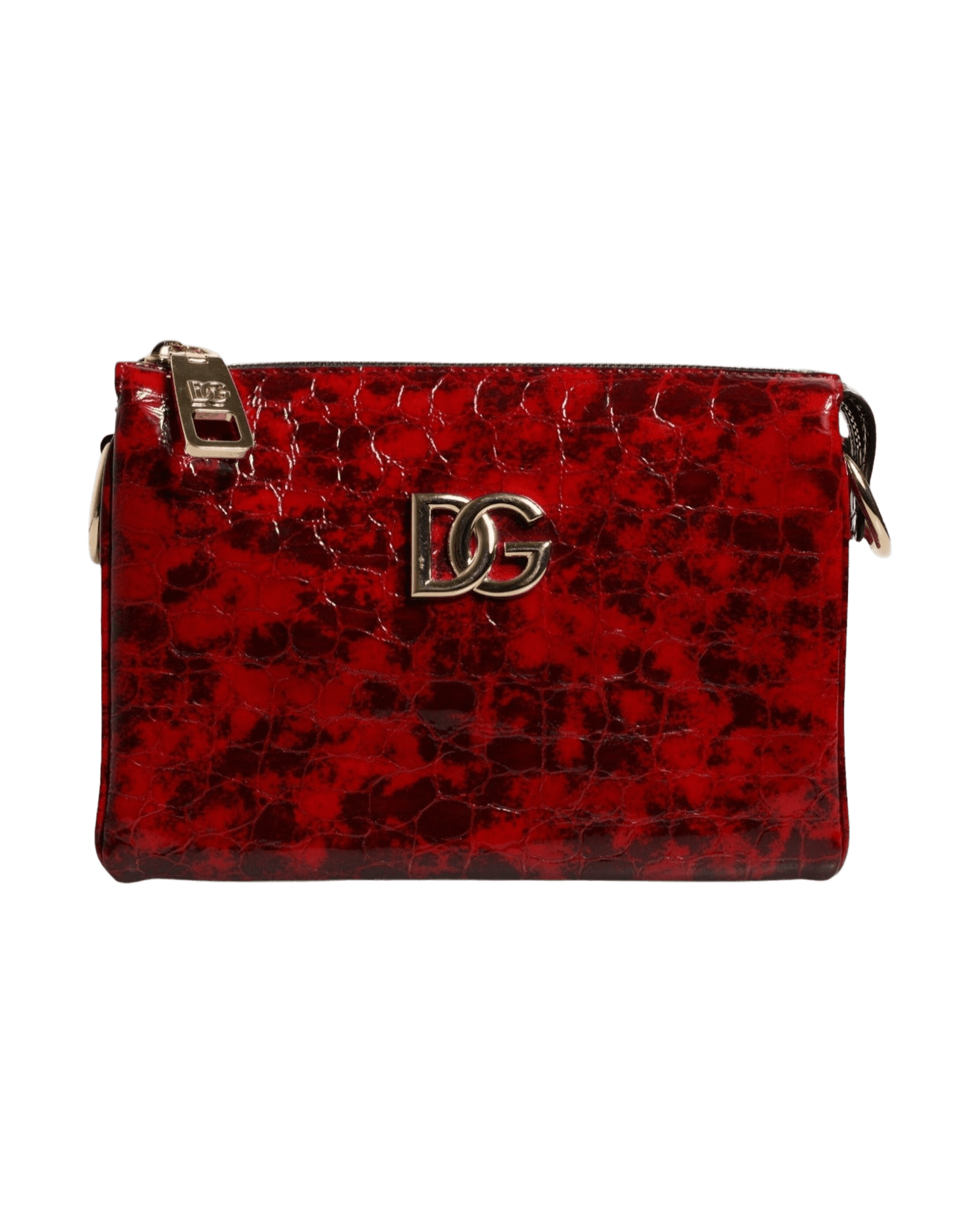 Dolce & Gabbana Exotic Leather Dg Logo Women Crossbody Red Bag Glam Steals