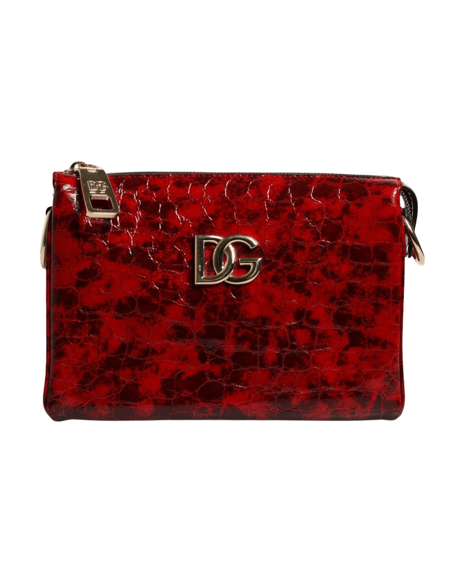 Dolce & Gabbana Exotic Leather Dg Logo Women Crossbody Red Bag Glam Steals