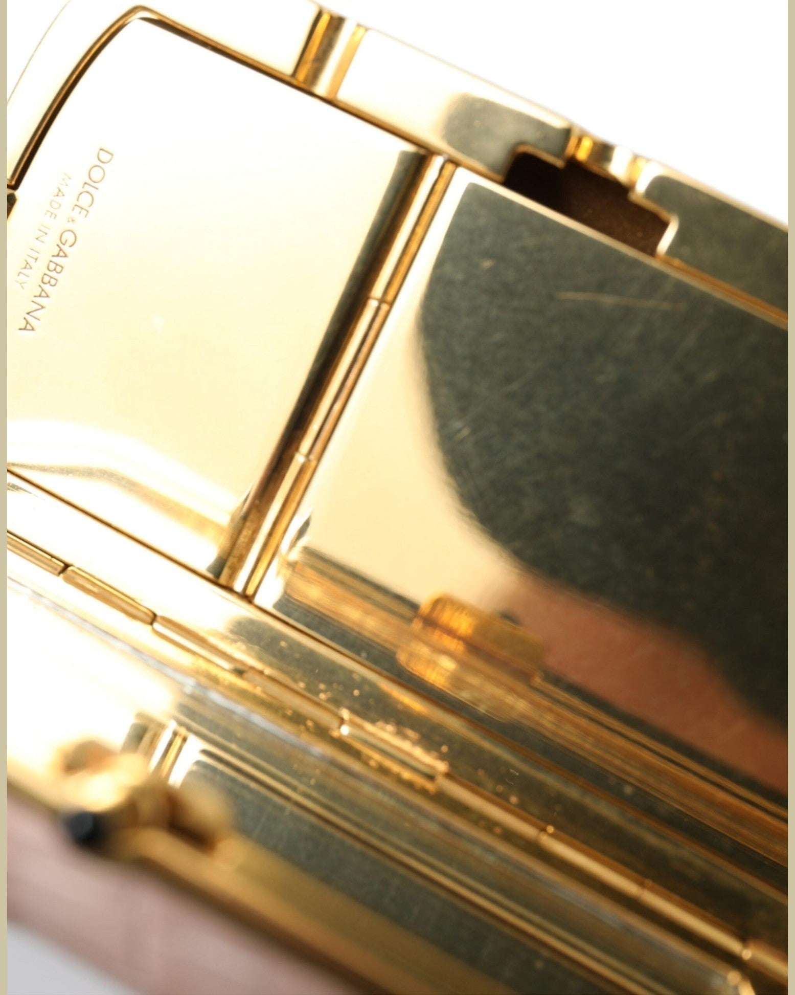 Dolce & Gabbana Exotic Leather Mini Mirror Bag With Pink Tassel Glam Steals