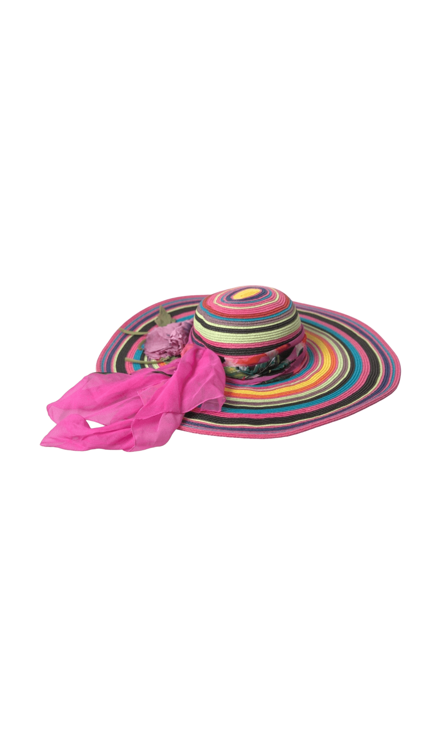 Dolce & Gabbana Fantasy Wide Brim Floppy Multicolor Hat Glam Steals