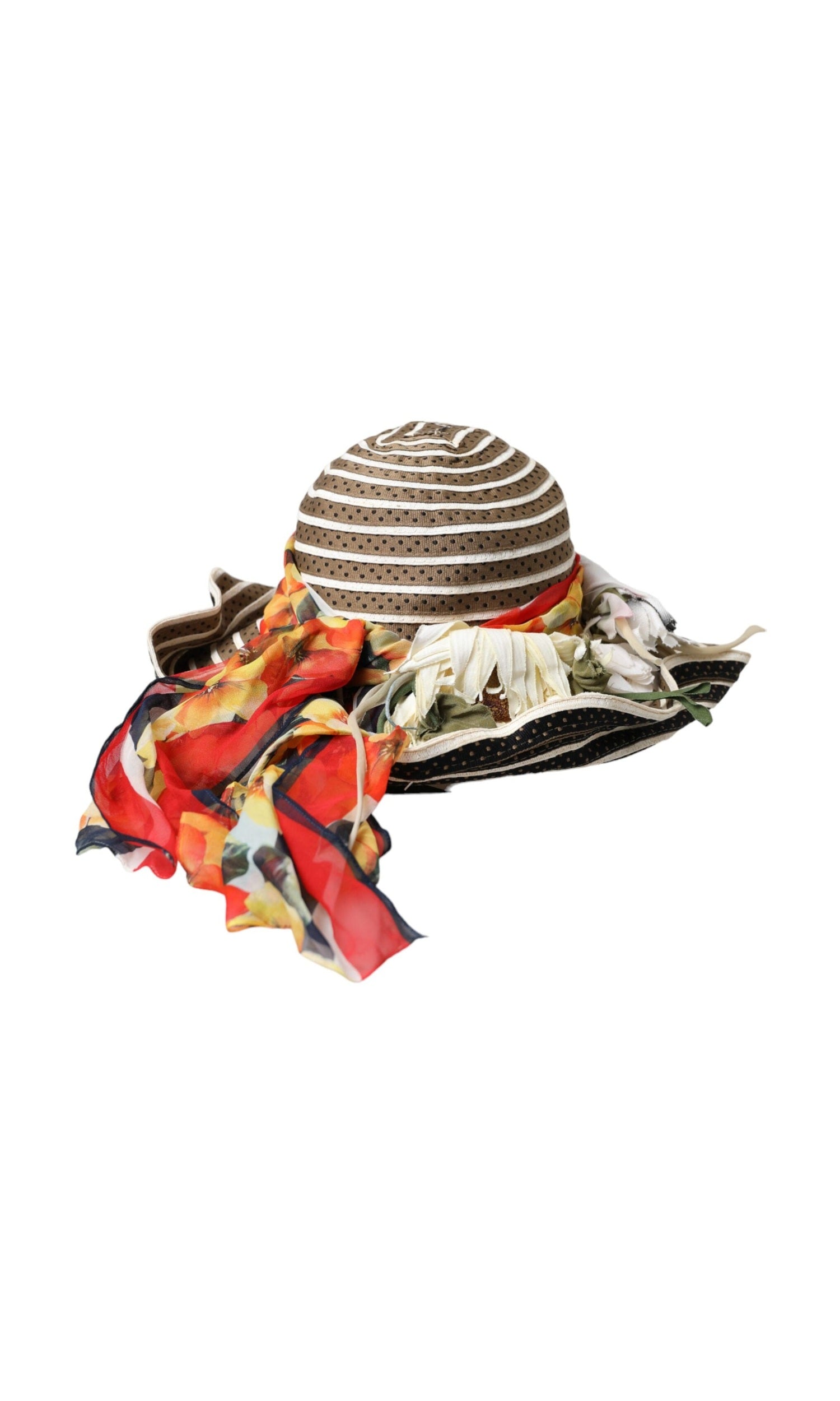 Dolce & Gabbana Fantasy Wide Brim Floppy Multicolor Hat Glam Steals