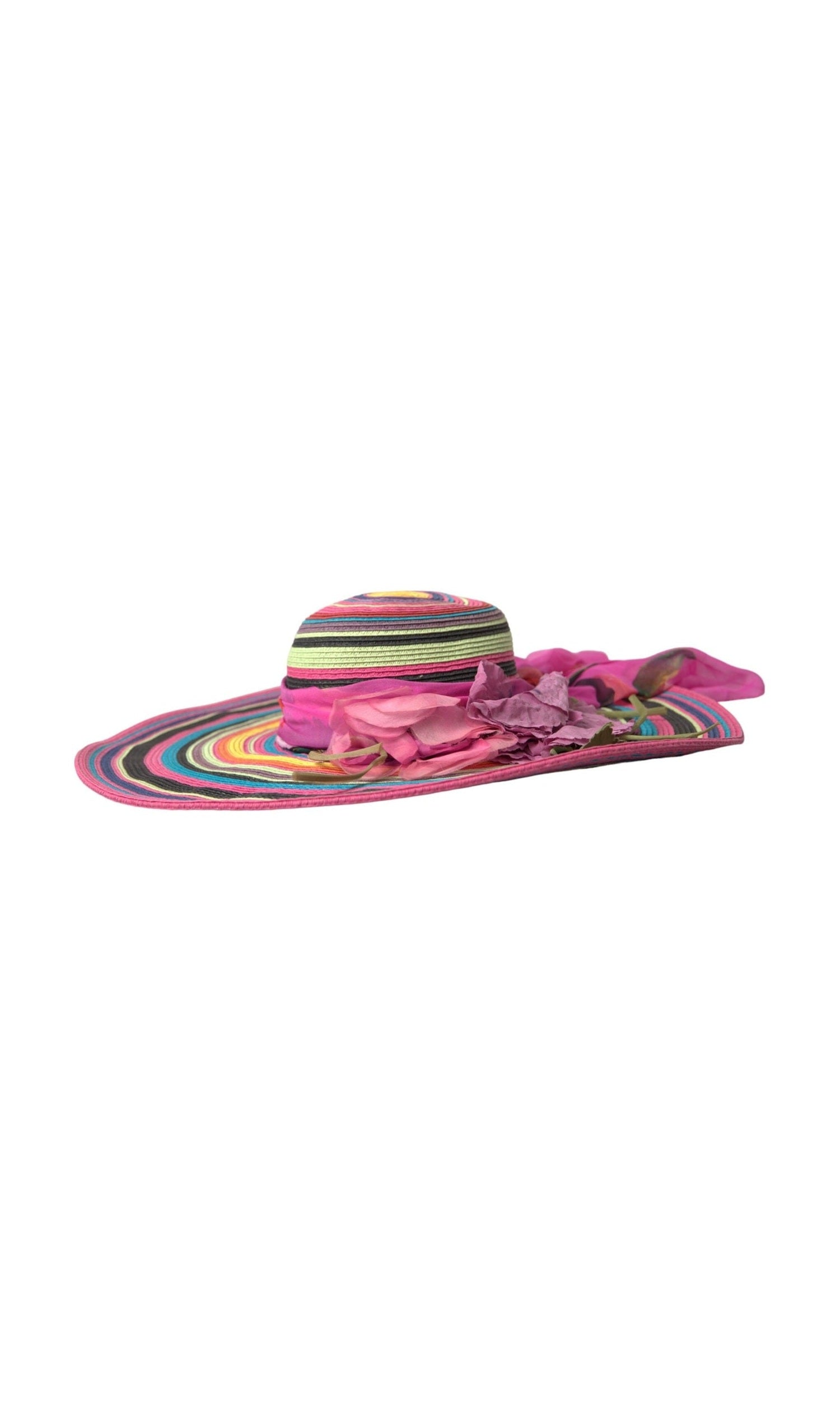 Dolce & Gabbana Fantasy Wide Brim Floppy Multicolor Hat Glam Steals