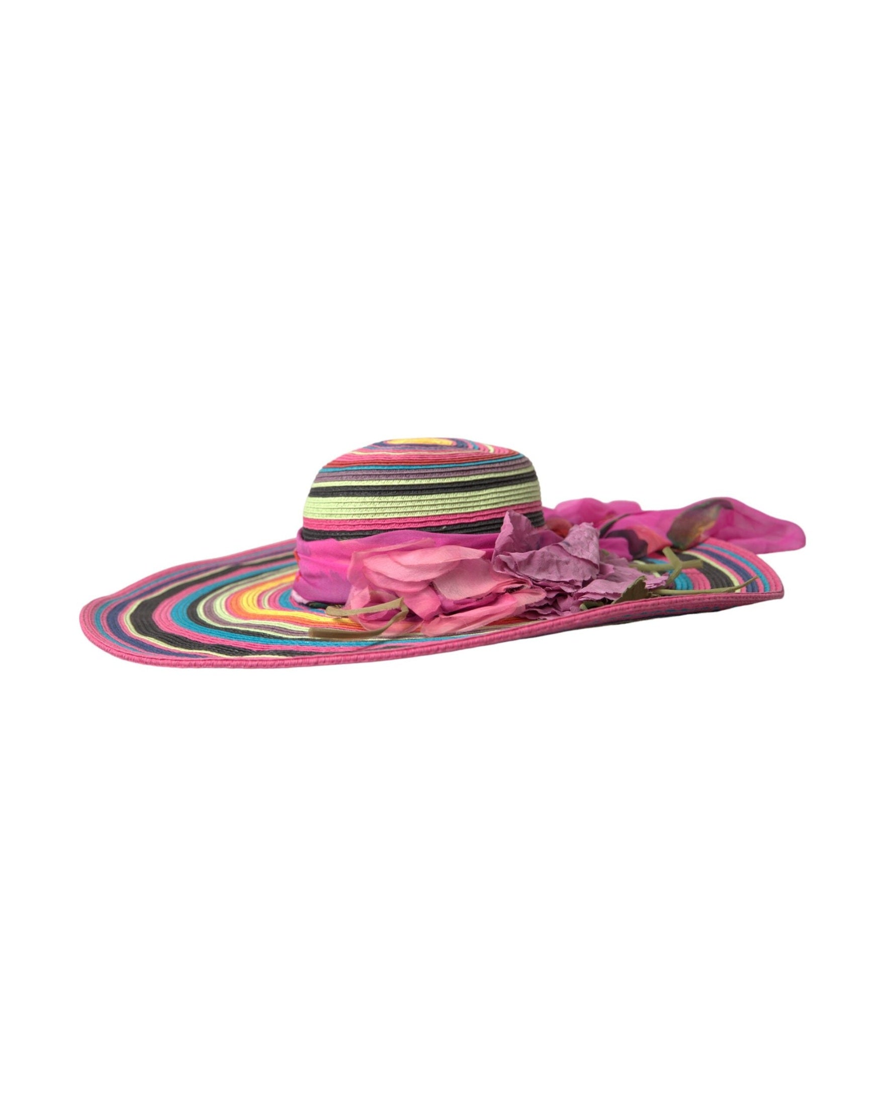 Dolce & Gabbana Fantasy Wide Brim Floppy Multicolor Hat Glam Steals