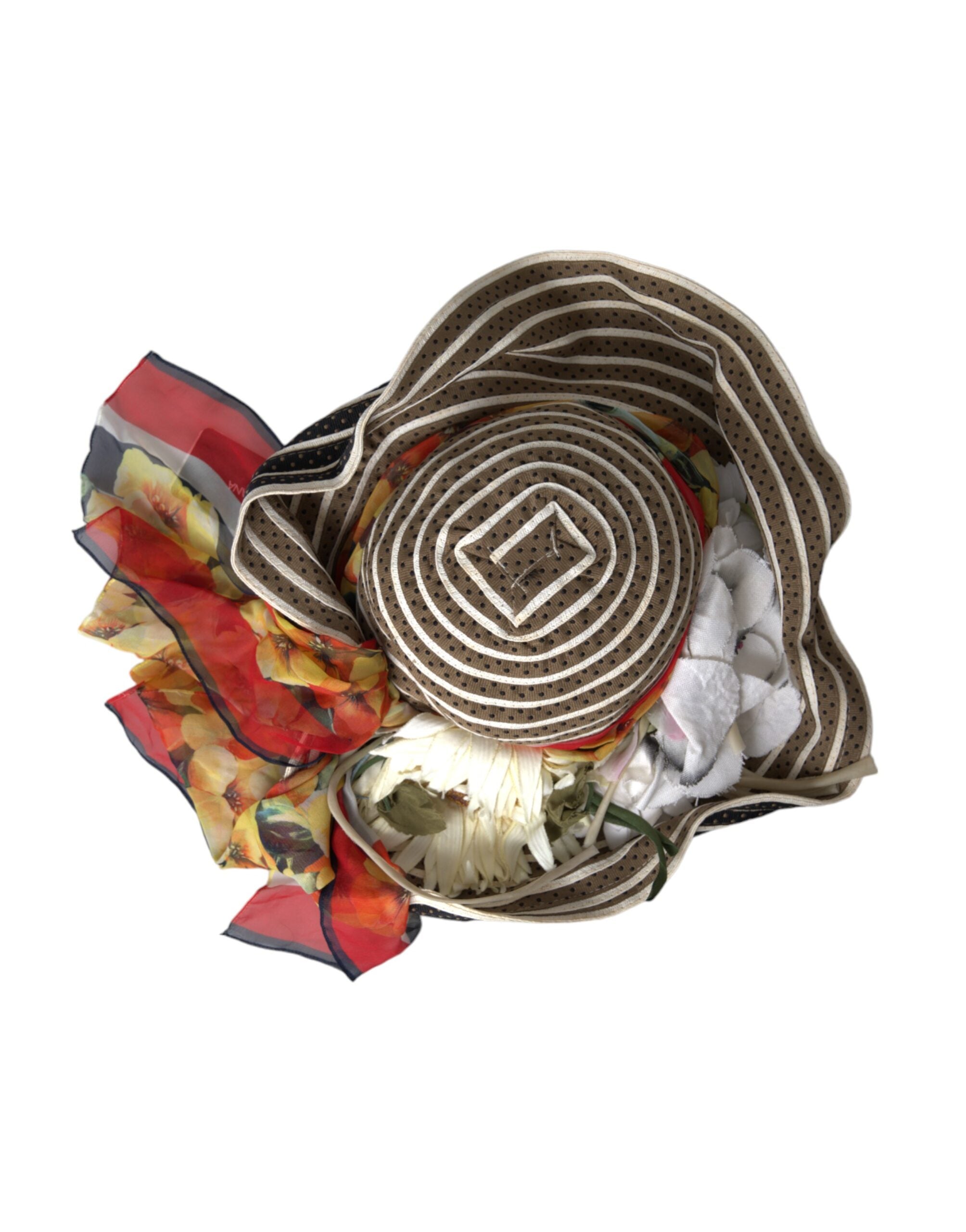 Dolce & Gabbana Fantasy Wide Brim Floppy Multicolor Hat Glam Steals
