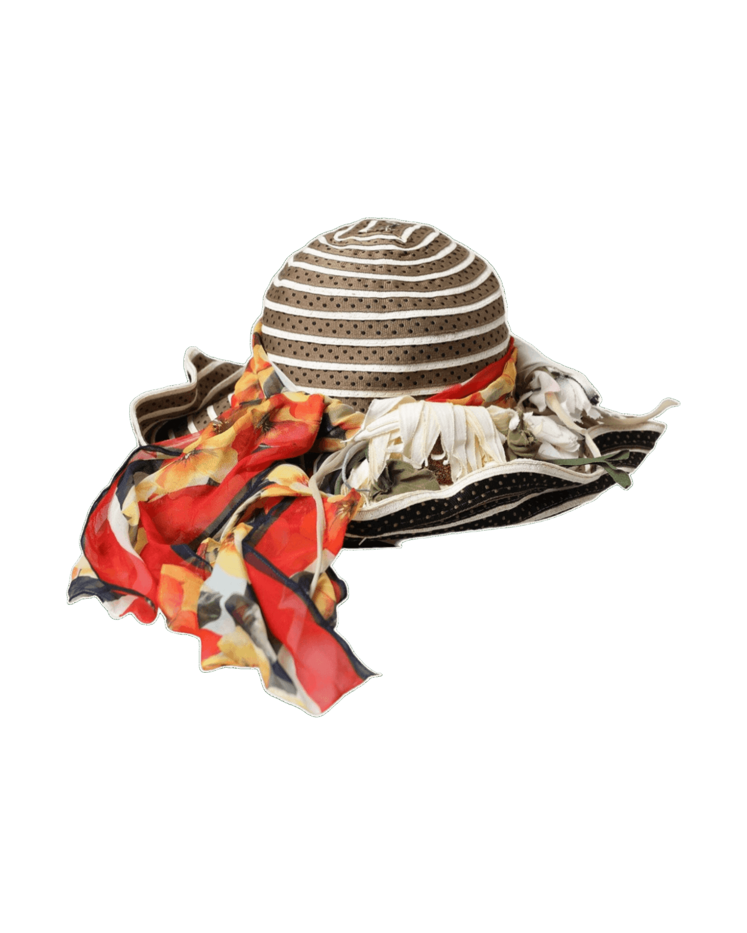 Dolce & Gabbana Fantasy Wide Brim Floppy Multicolor Hat Glam Steals