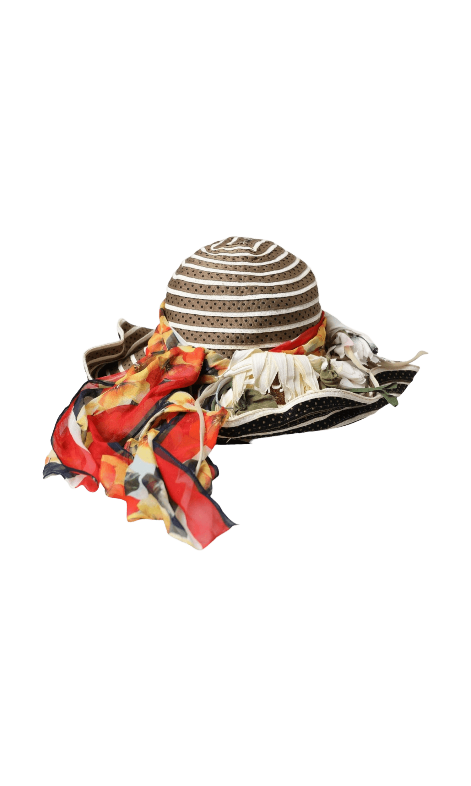 Dolce & Gabbana Fantasy Wide Brim Floppy Multicolor Hat Glam Steals