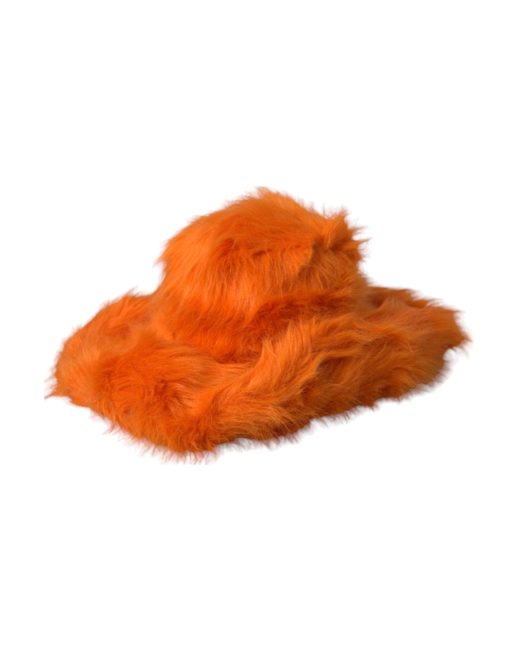 Dolce & Gabbana Faux Fur Polyester Fedora Orange Hat Glam Steals