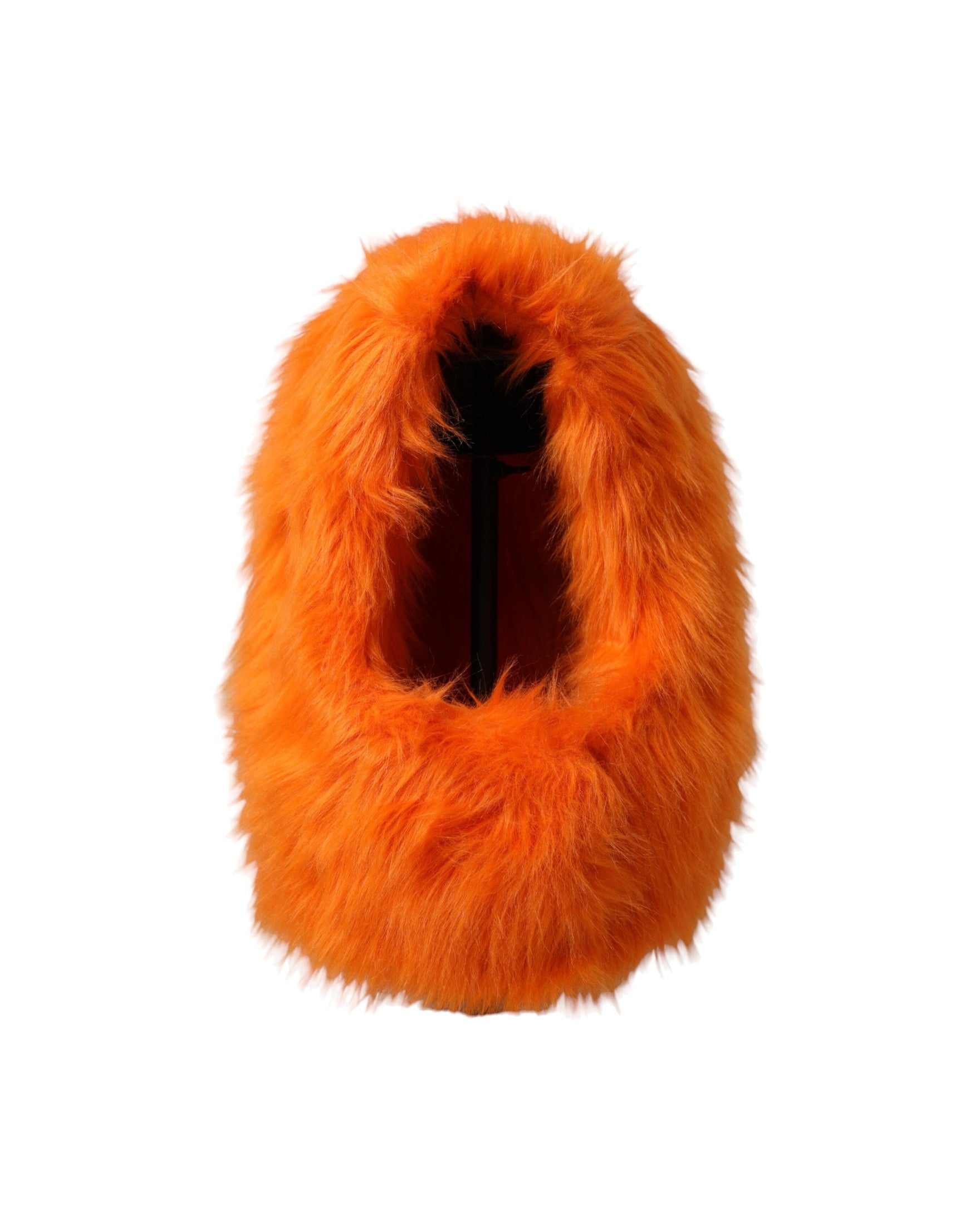 Dolce & Gabbana Faux Fur Whole Head Wrap Orange Hat Glam Steals