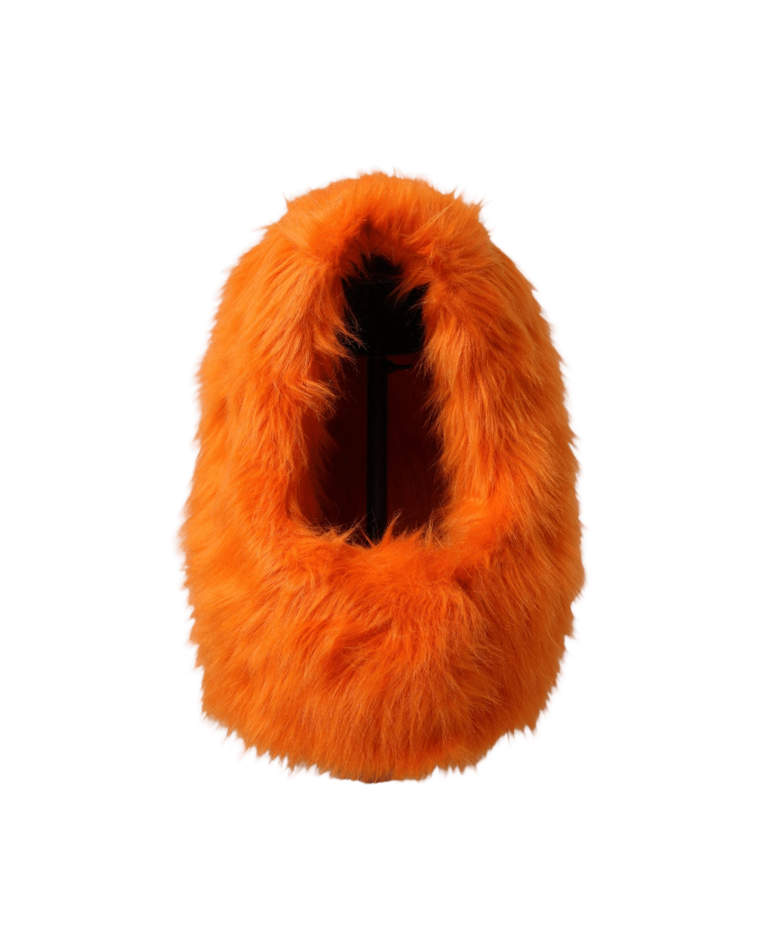 Dolce & Gabbana Faux Fur Whole Head Wrap Orange Hat Glam Steals