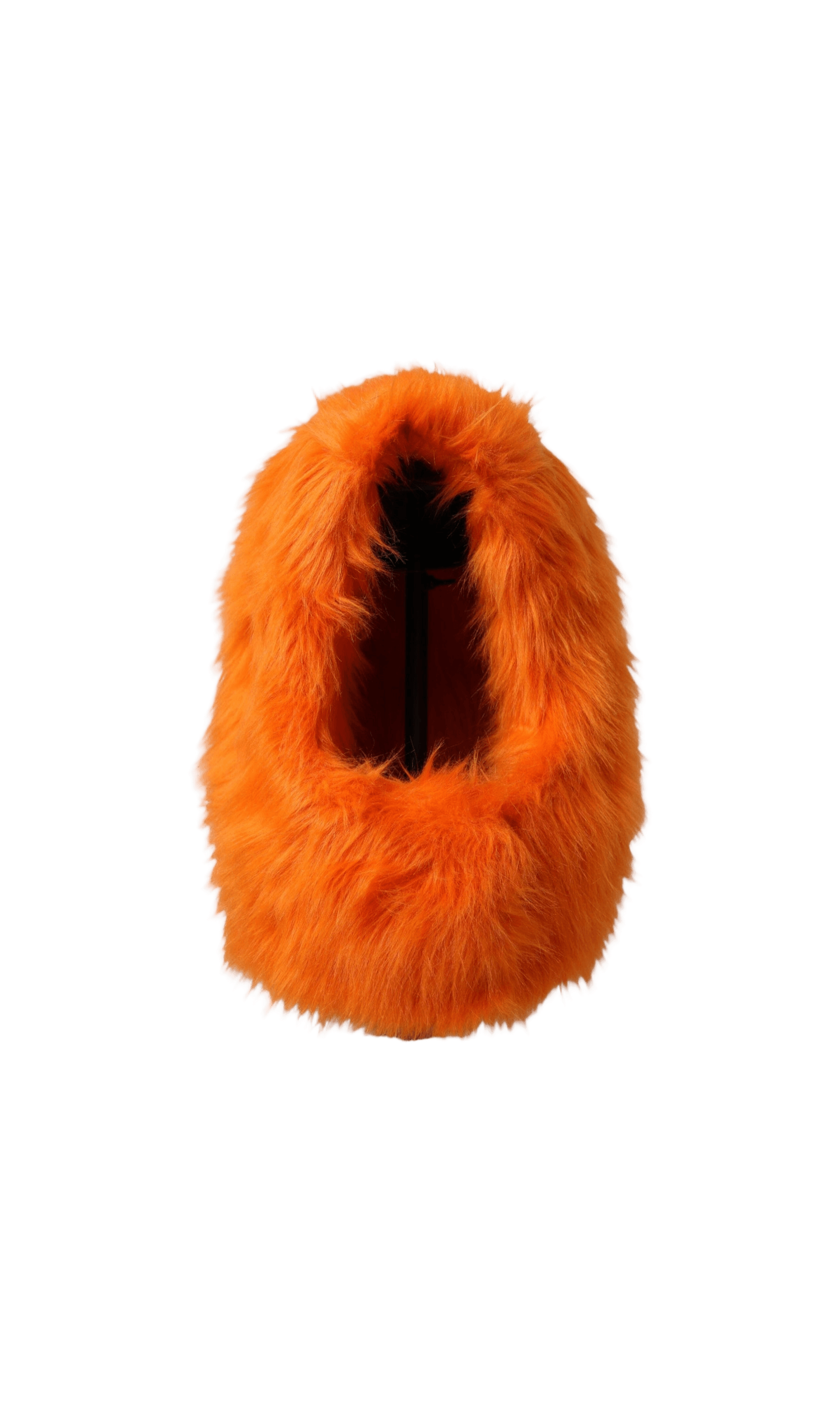 Dolce & Gabbana Faux Fur Whole Head Wrap Orange Hat Glam Steals