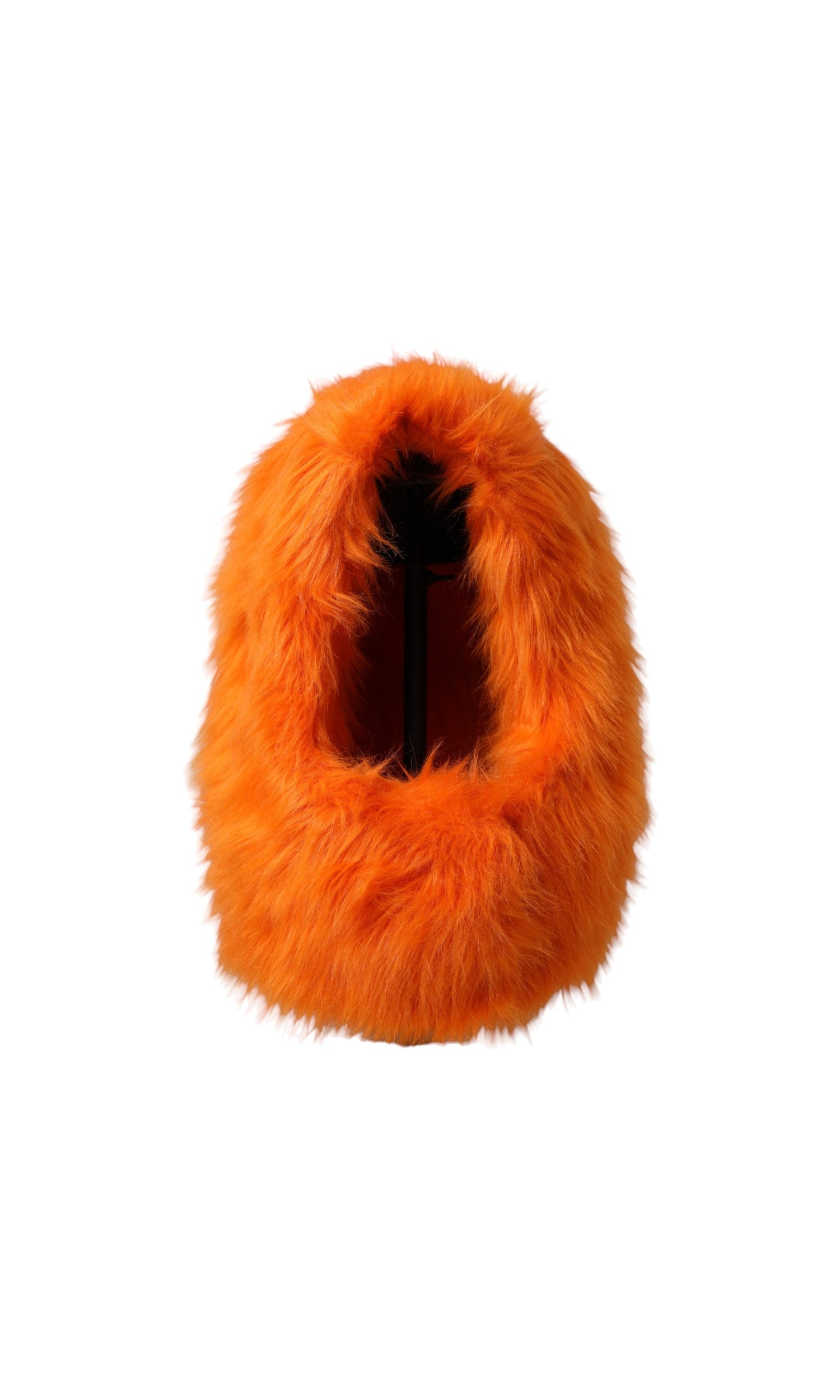 Dolce & Gabbana Faux Fur Whole Head Wrap Orange Hat Glam Steals