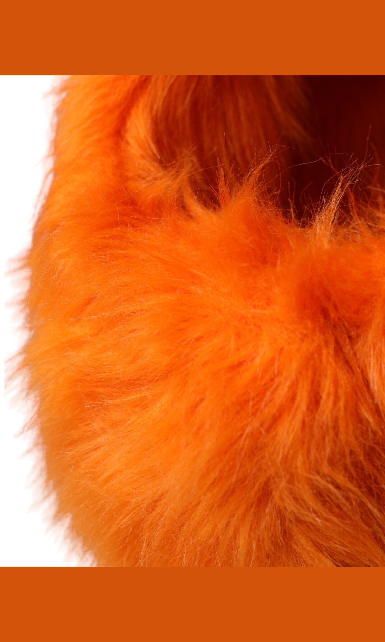 Dolce & Gabbana Faux Fur Whole Head Wrap Orange Hat Glam Steals