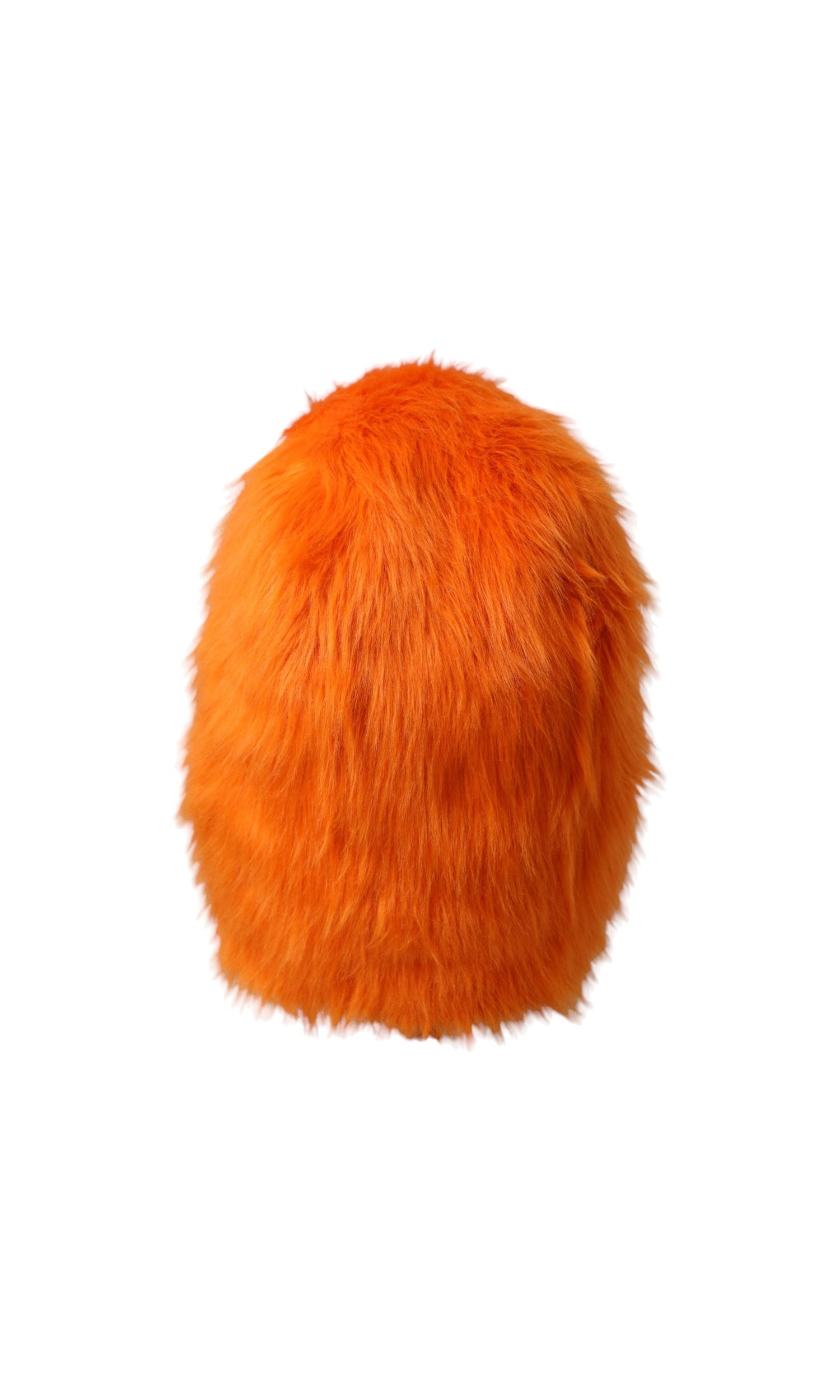 Dolce & Gabbana Faux Fur Whole Head Wrap Orange Hat Glam Steals