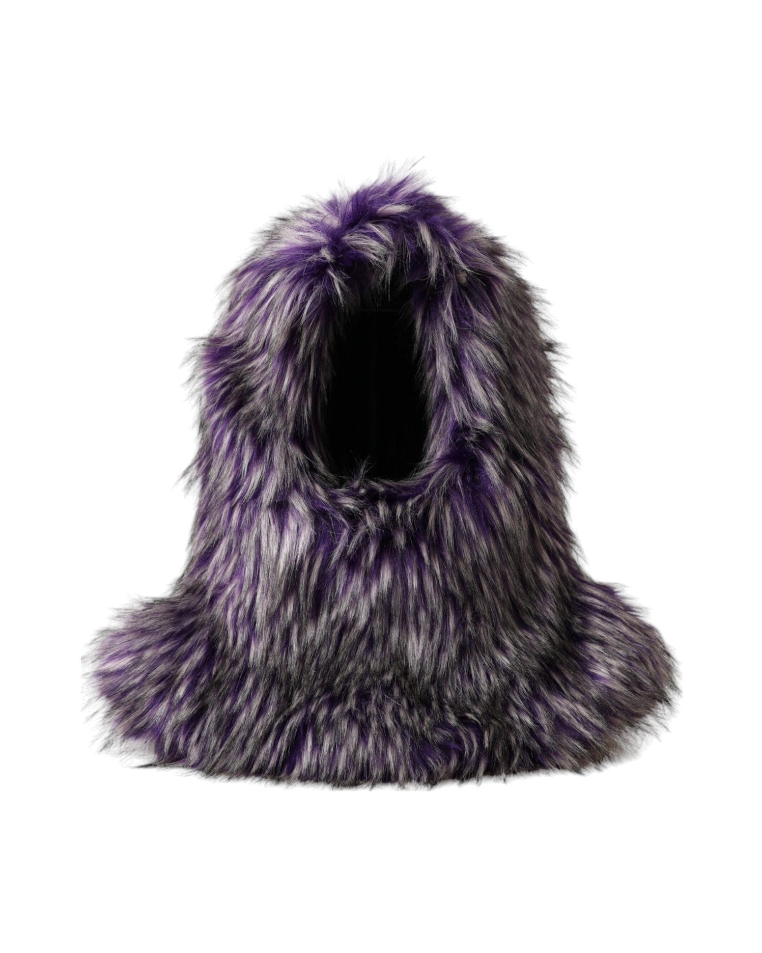 Dolce & Gabbana Faux Fur Whole Head Wrap Purple Hat Glam Steals