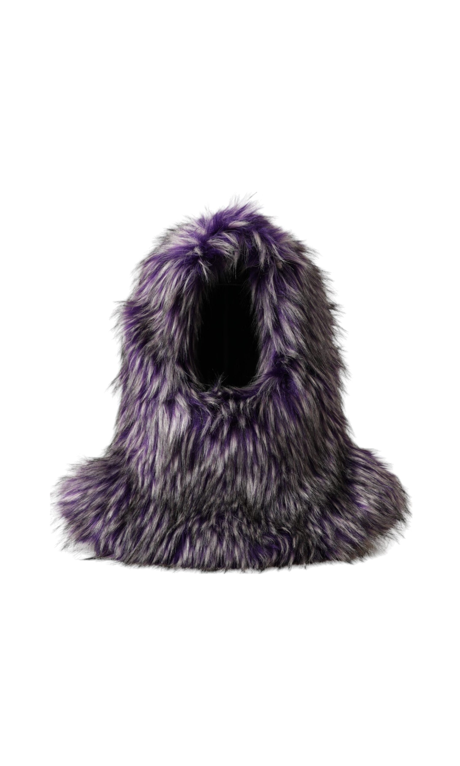 Dolce & Gabbana Faux Fur Whole Head Wrap Purple Hat Glam Steals