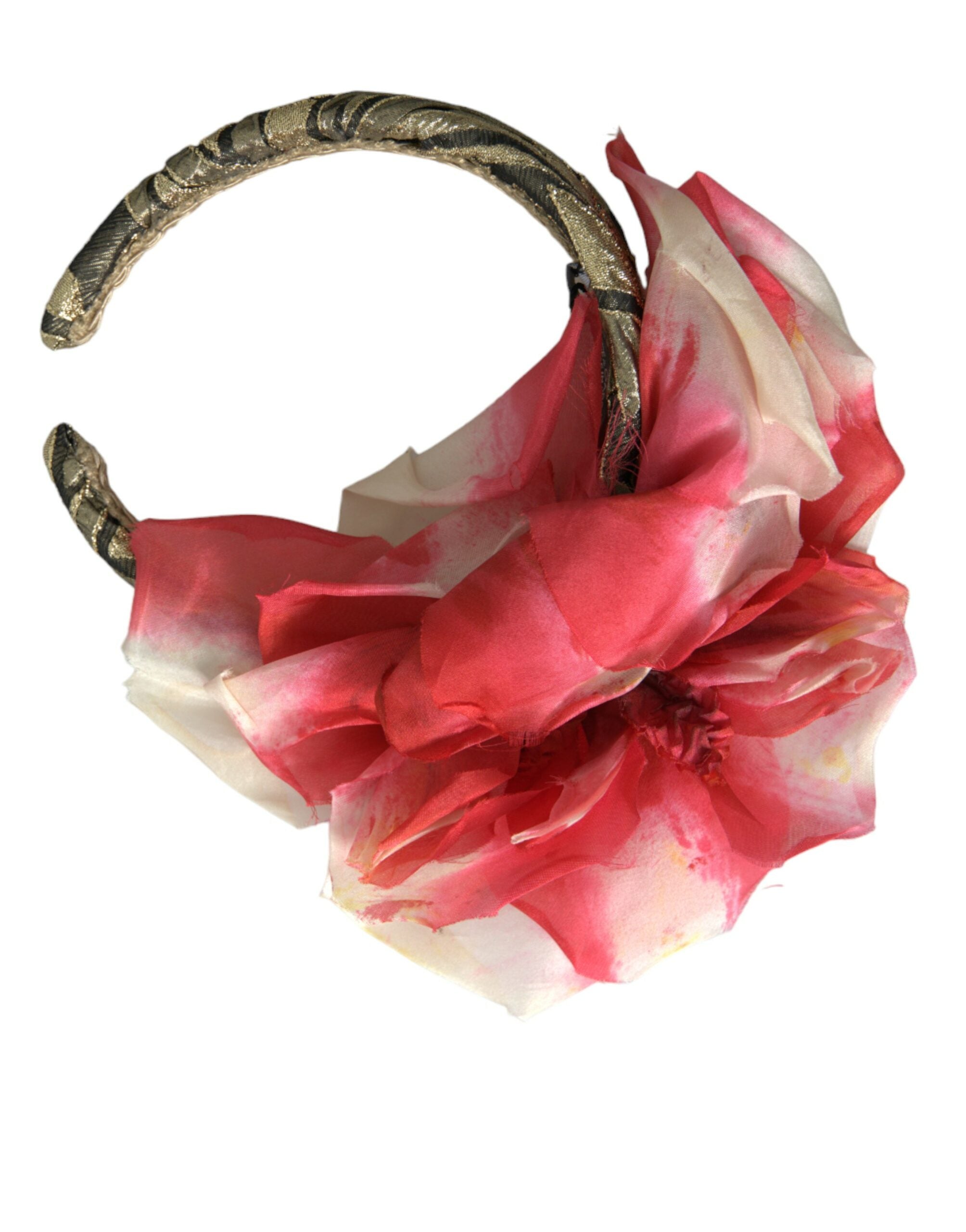 Dolce & Gabbana Floral Applique Silk Women Headband Multicolor Diadem Glam Steals
