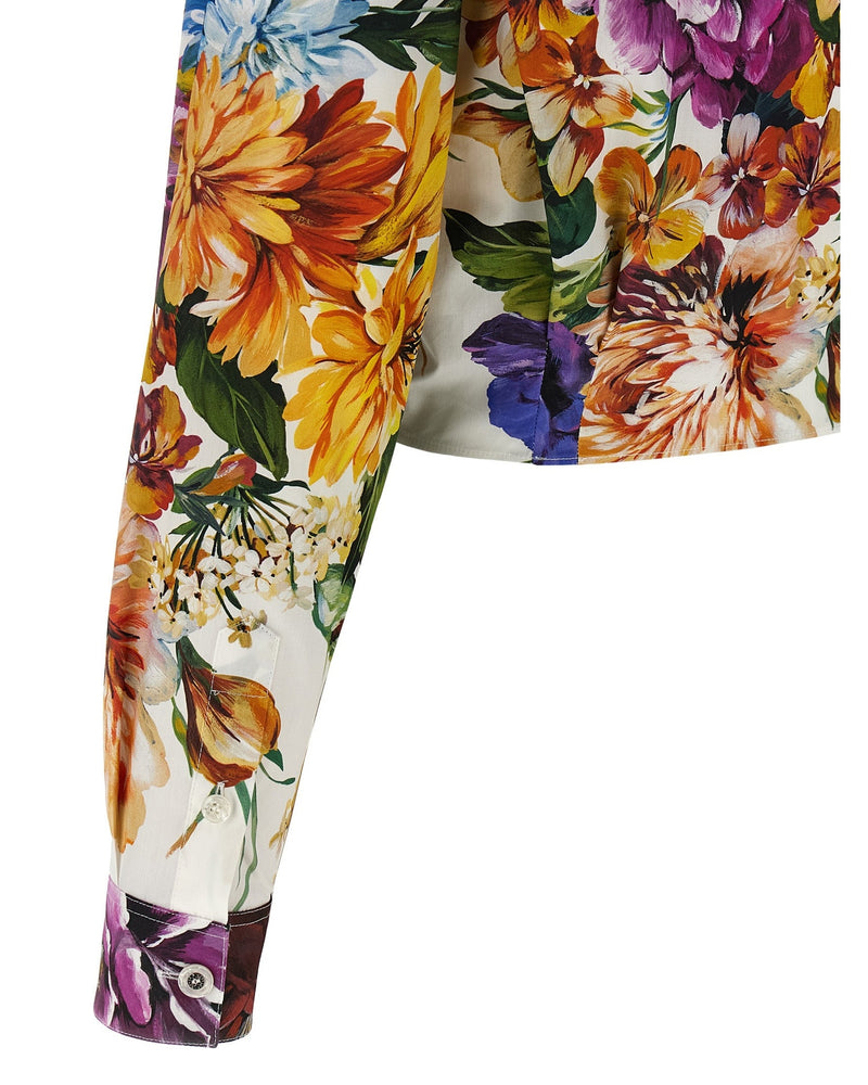 Dolce & Gabbana Floral Crop Shirt Glam Steals