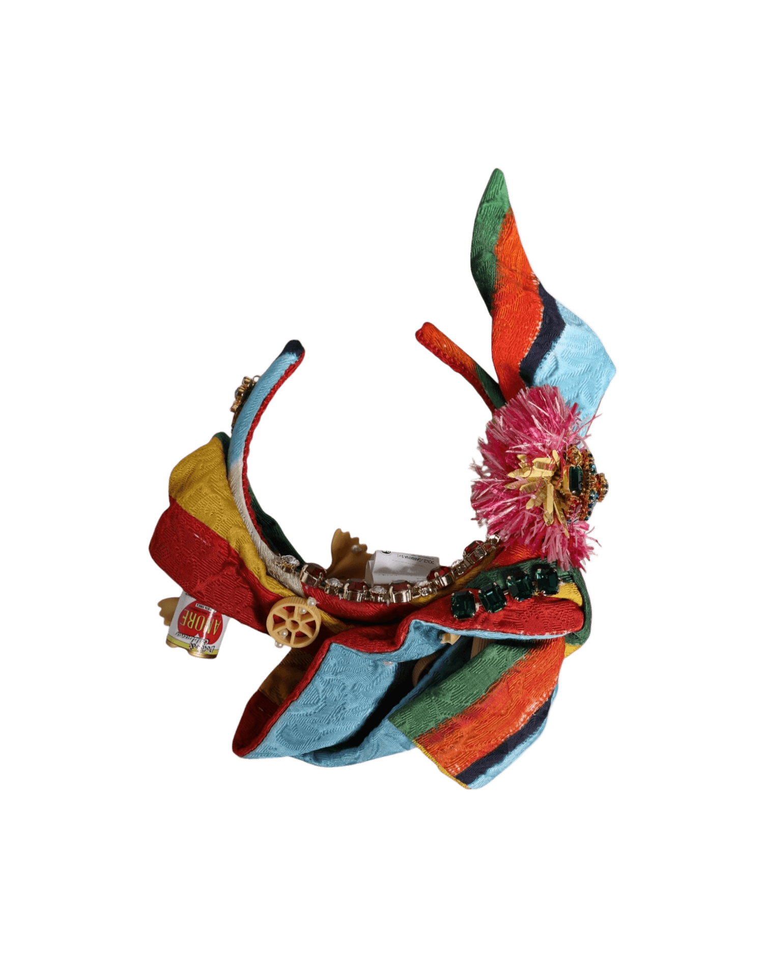 Dolce & Gabbana Floral Crystal Embellished Diadem Multicolor Headband Glam Steals
