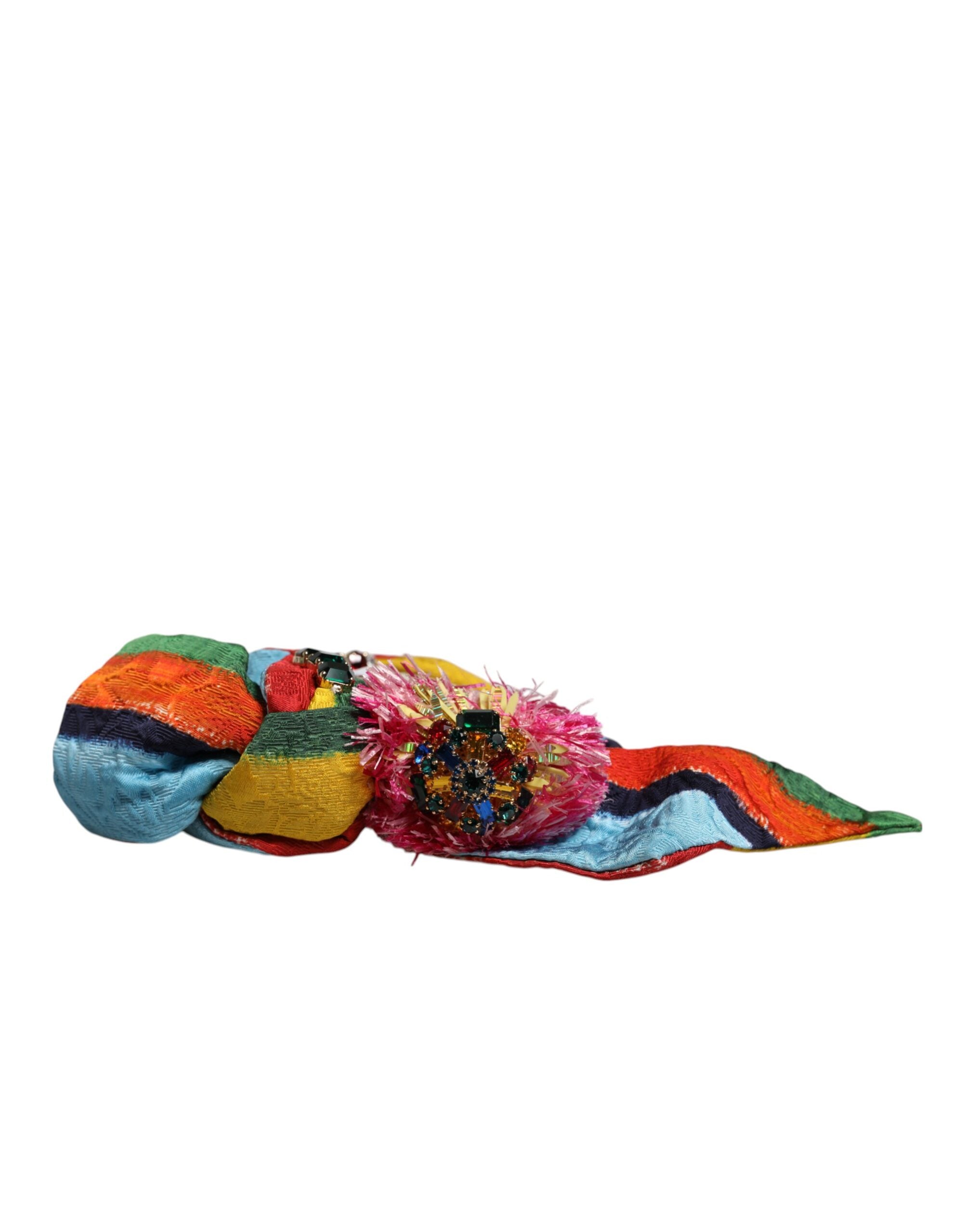 Dolce & Gabbana Floral Crystal Embellished Diadem Multicolor Headband Glam Steals