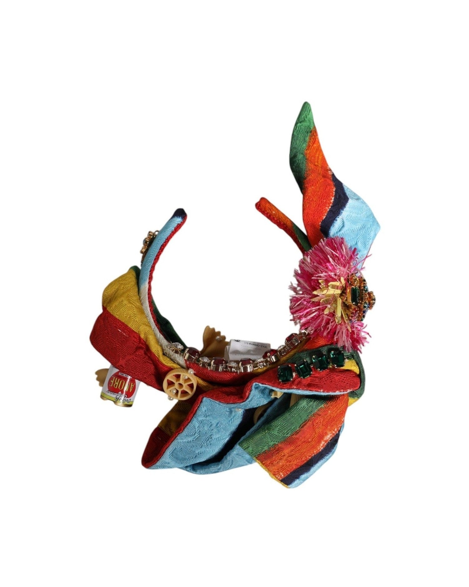 Dolce & Gabbana Floral Crystal Embellished Diadem Multicolor Headband Glam Steals
