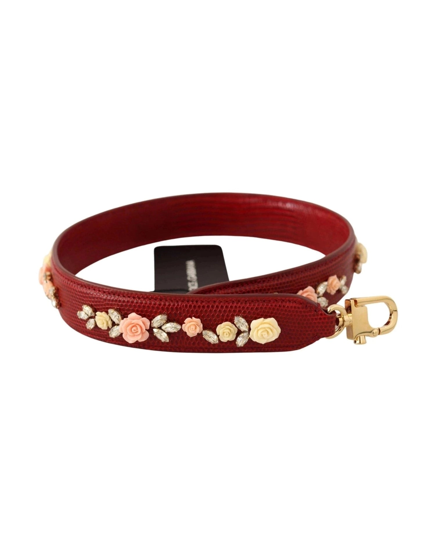 Dolce & Gabbana Floral Crystals Exotic Shoulder Strap Bag Accessory Glam Steals