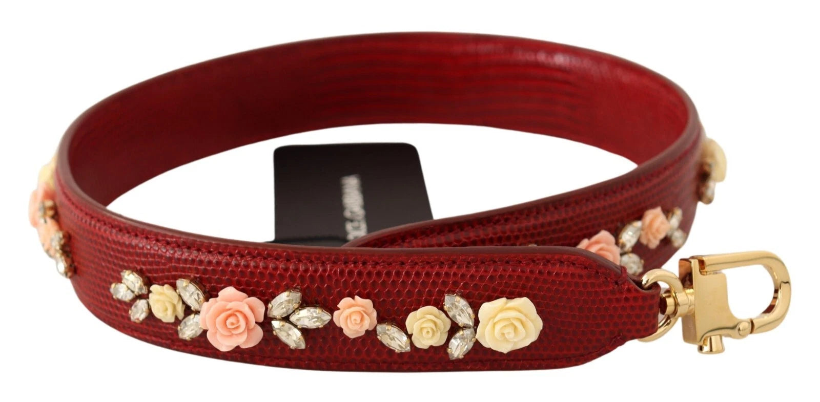 Dolce & Gabbana Floral Crystals Exotic Shoulder Strap Bag Accessory Glam Steals