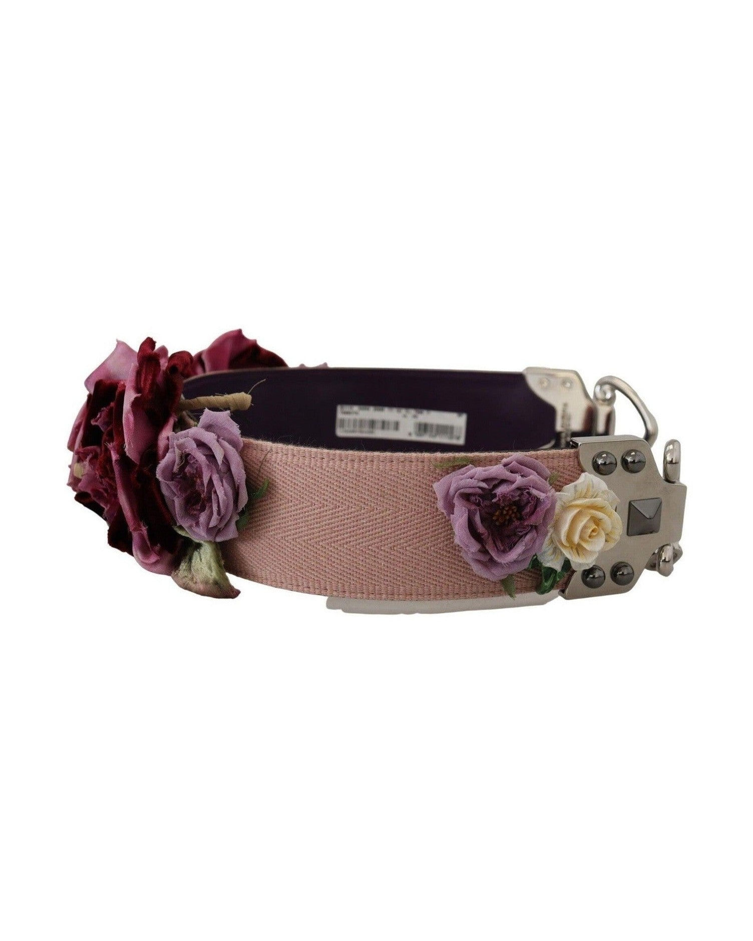 Dolce & Gabbana Floral Leather Shoulder Strap Beige Accessory Glam Steals