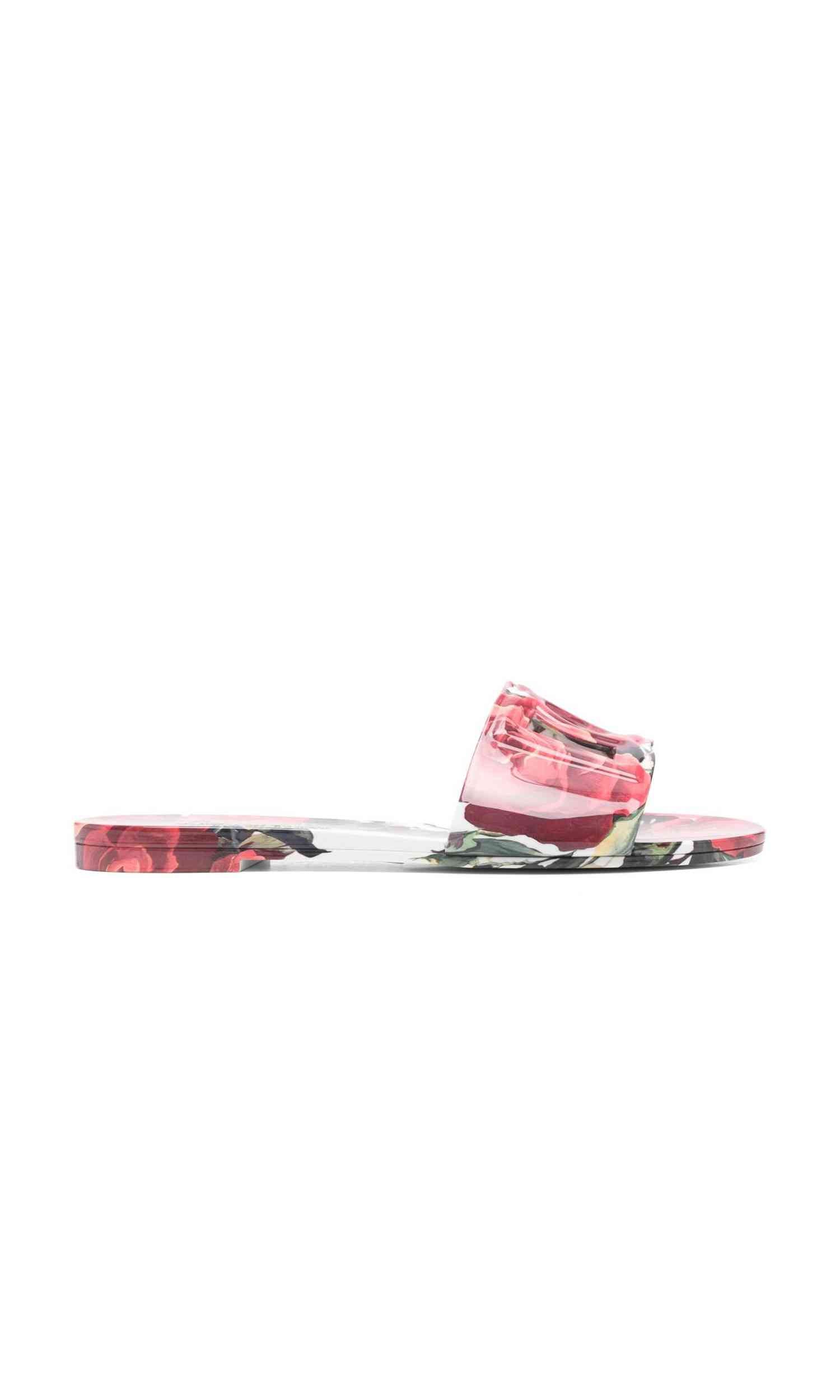 Dolce & Gabbana Floral Print Slides Glam Steals