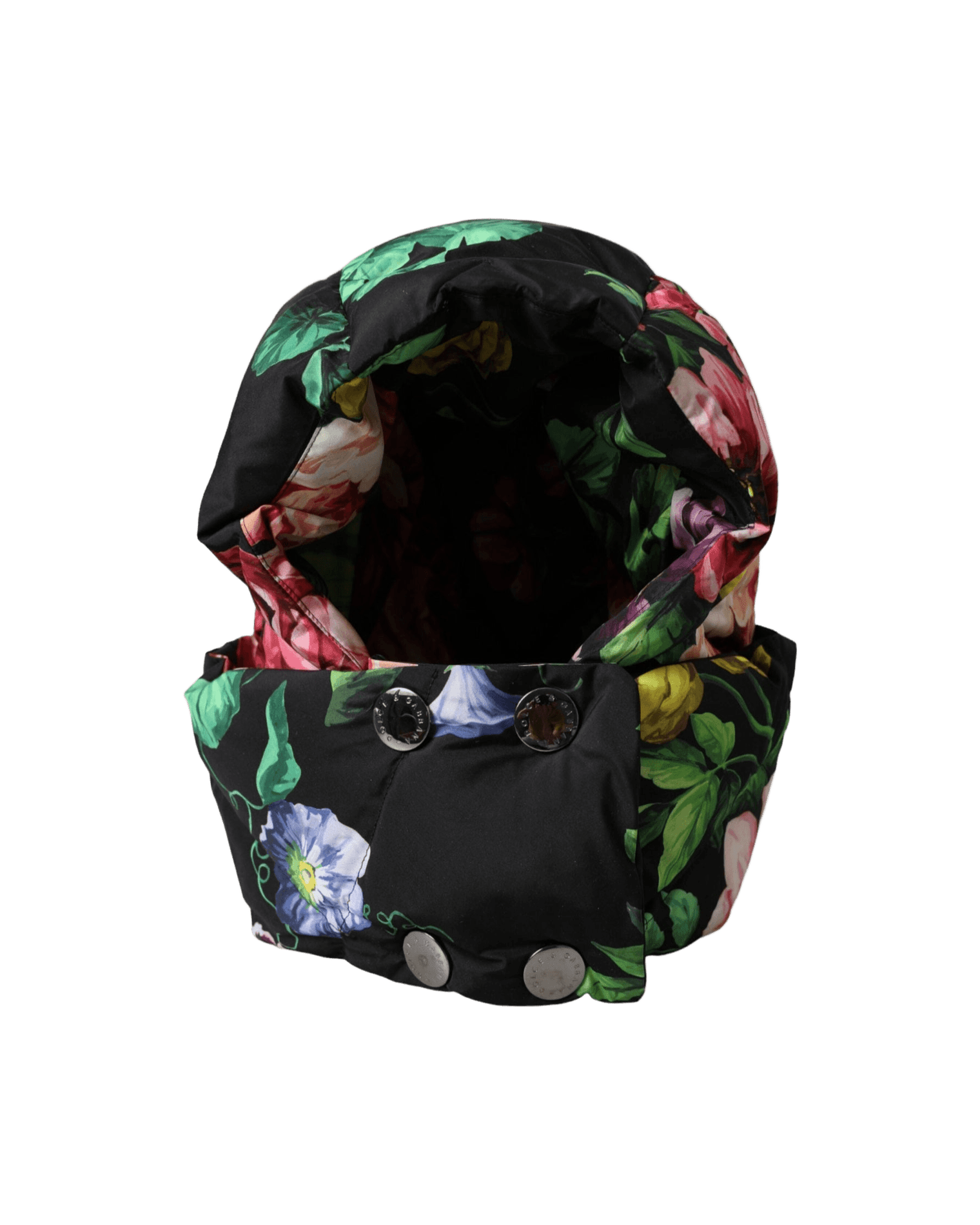 Dolce & Gabbana Floral Print Whole Head Wrap Black Hat Glam Steals