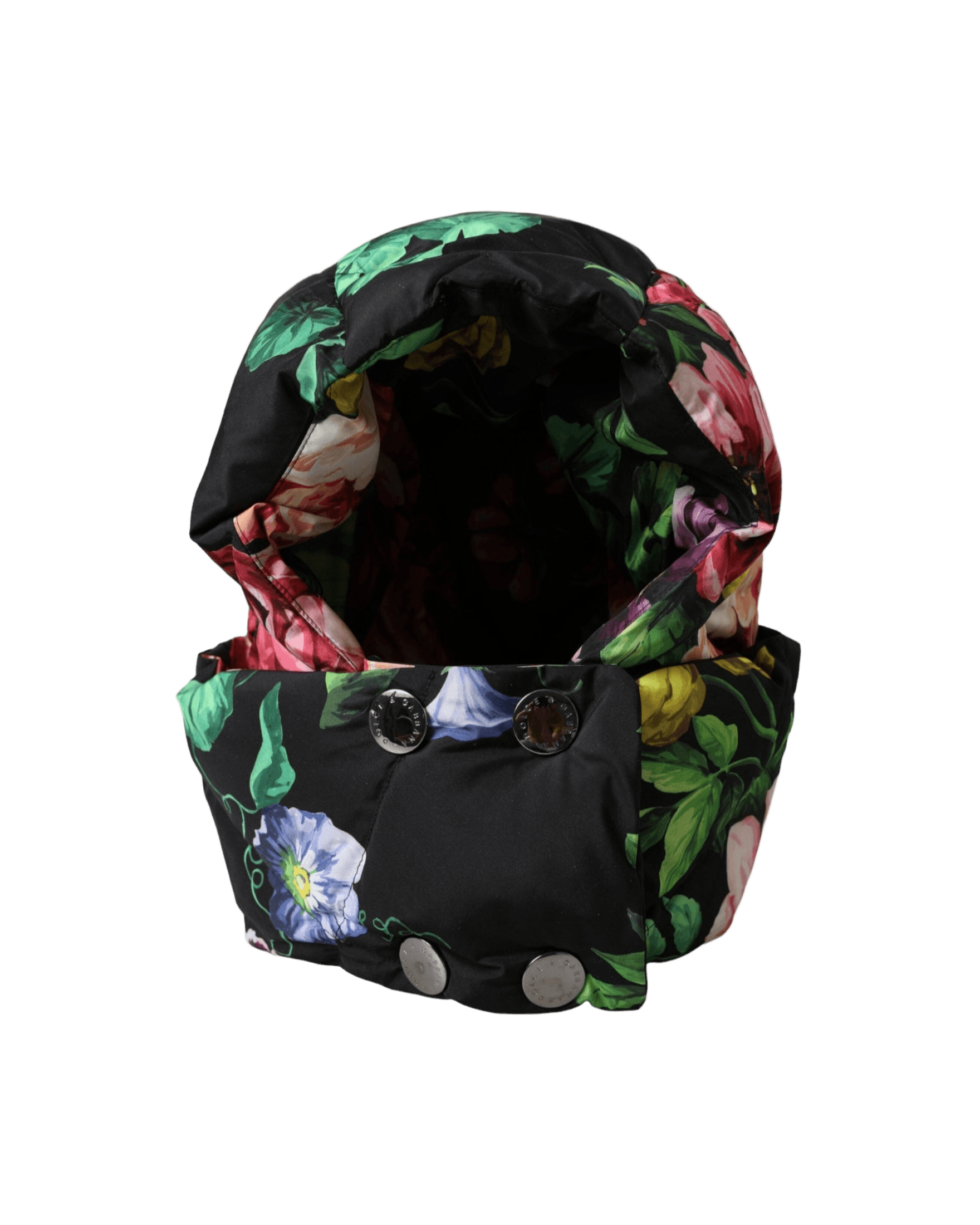 Dolce & Gabbana Floral Print Whole Head Wrap Black Hat Glam Steals