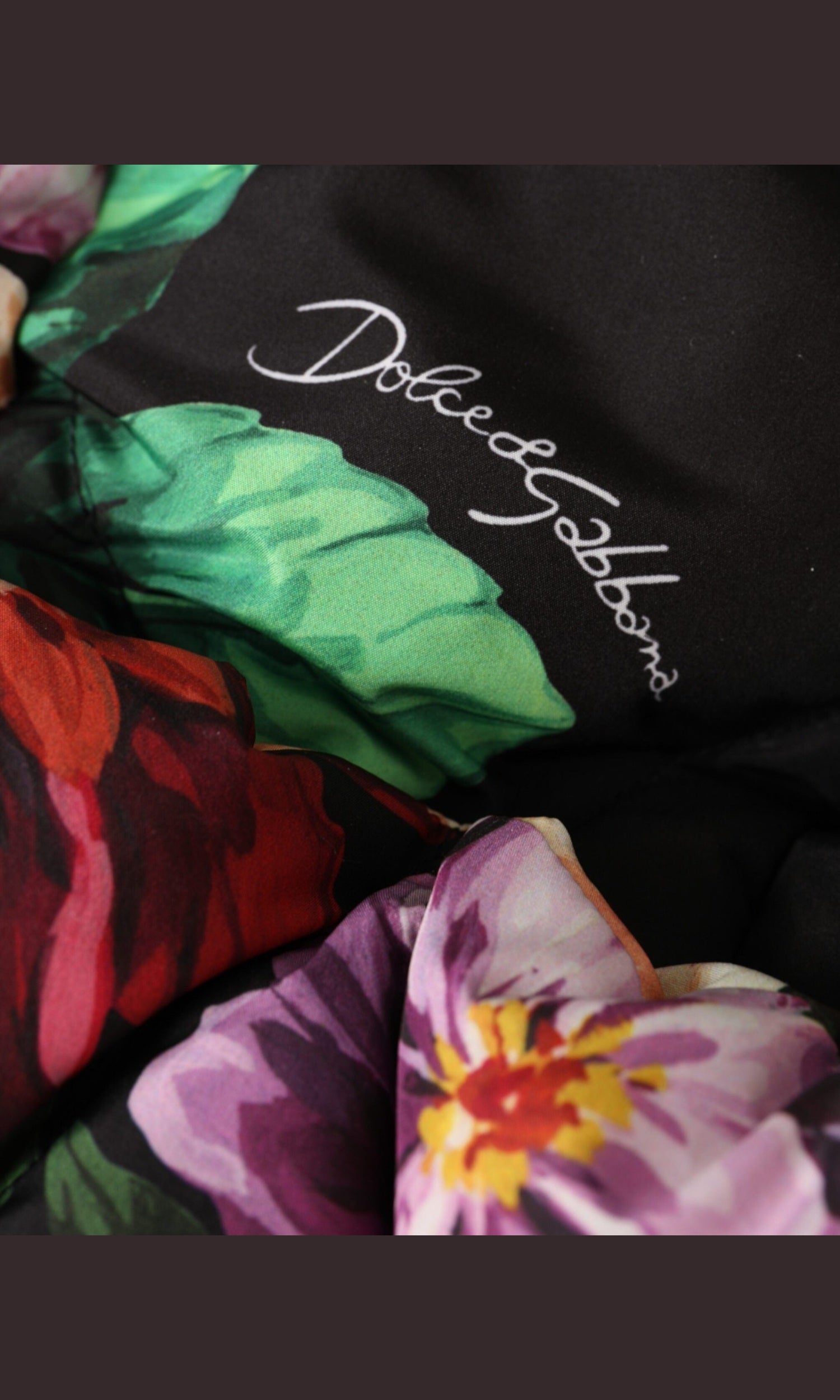 Dolce & Gabbana Floral Print Whole Head Wrap Black Hat Glam Steals