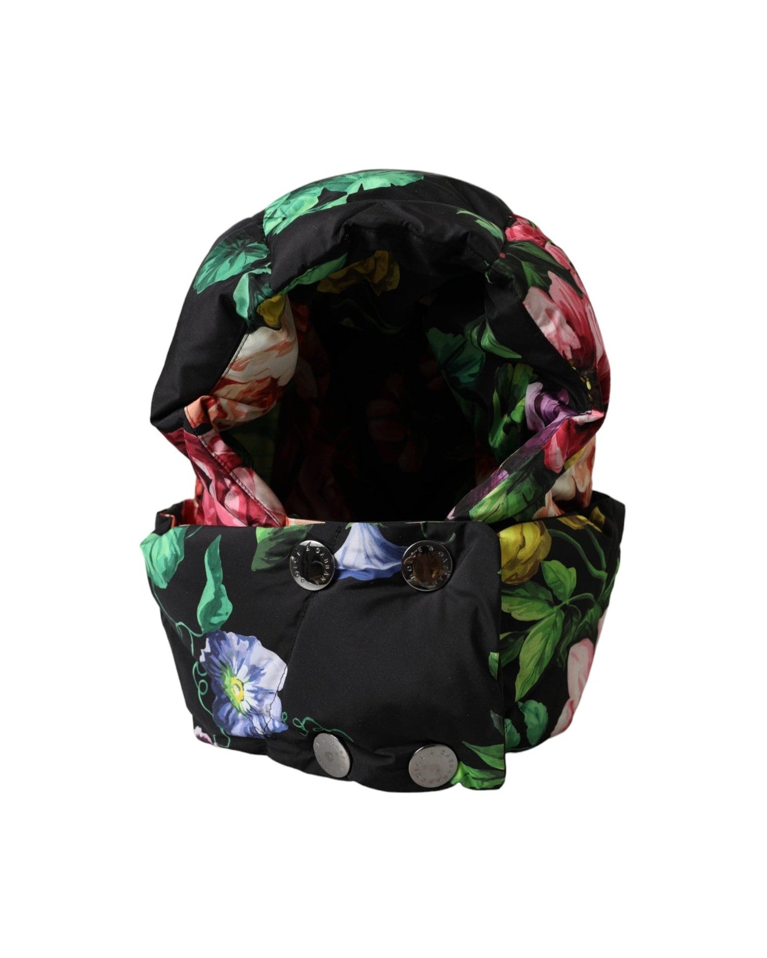 Dolce & Gabbana Floral Print Whole Head Wrap Black Hat Glam Steals