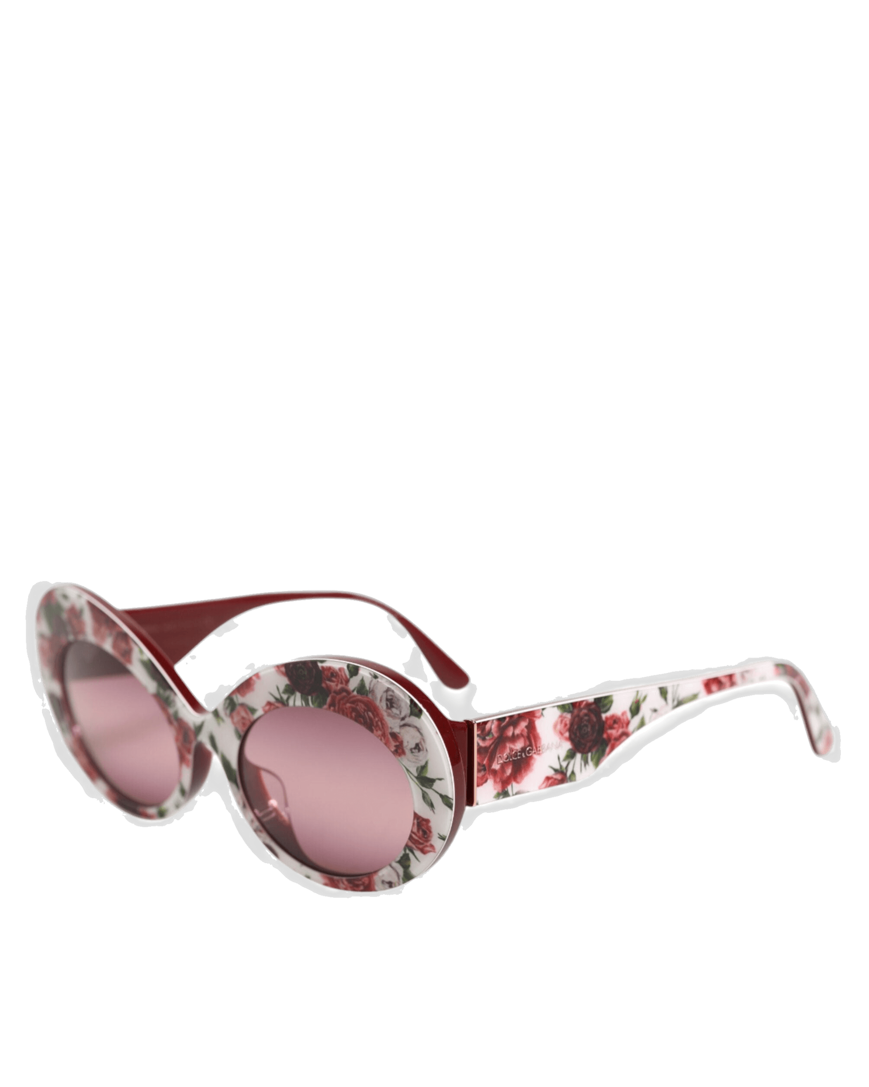 Dolce & Gabbana Floral Printed Acetate Oval Eyewear Sunglasses Glam Steals