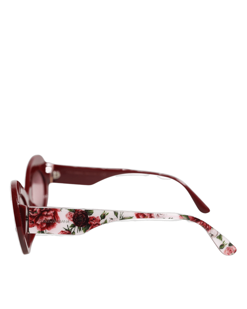 Dolce & Gabbana Floral Printed Acetate Oval Eyewear Sunglasses Glam Steals