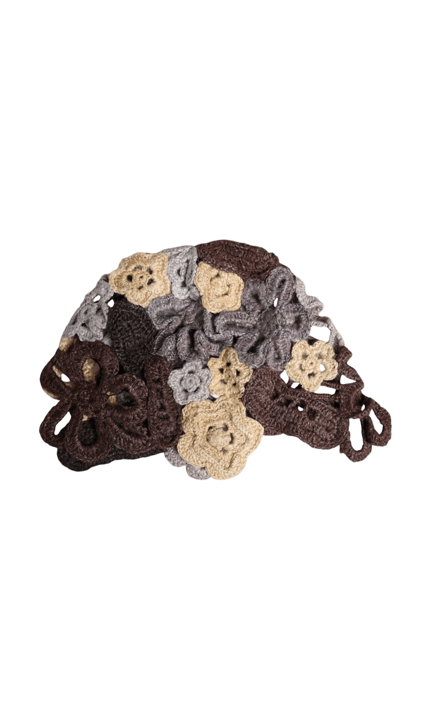 Dolce & Gabbana Floral Silk Crochet Beanie Multicolor Hat Glam Steals