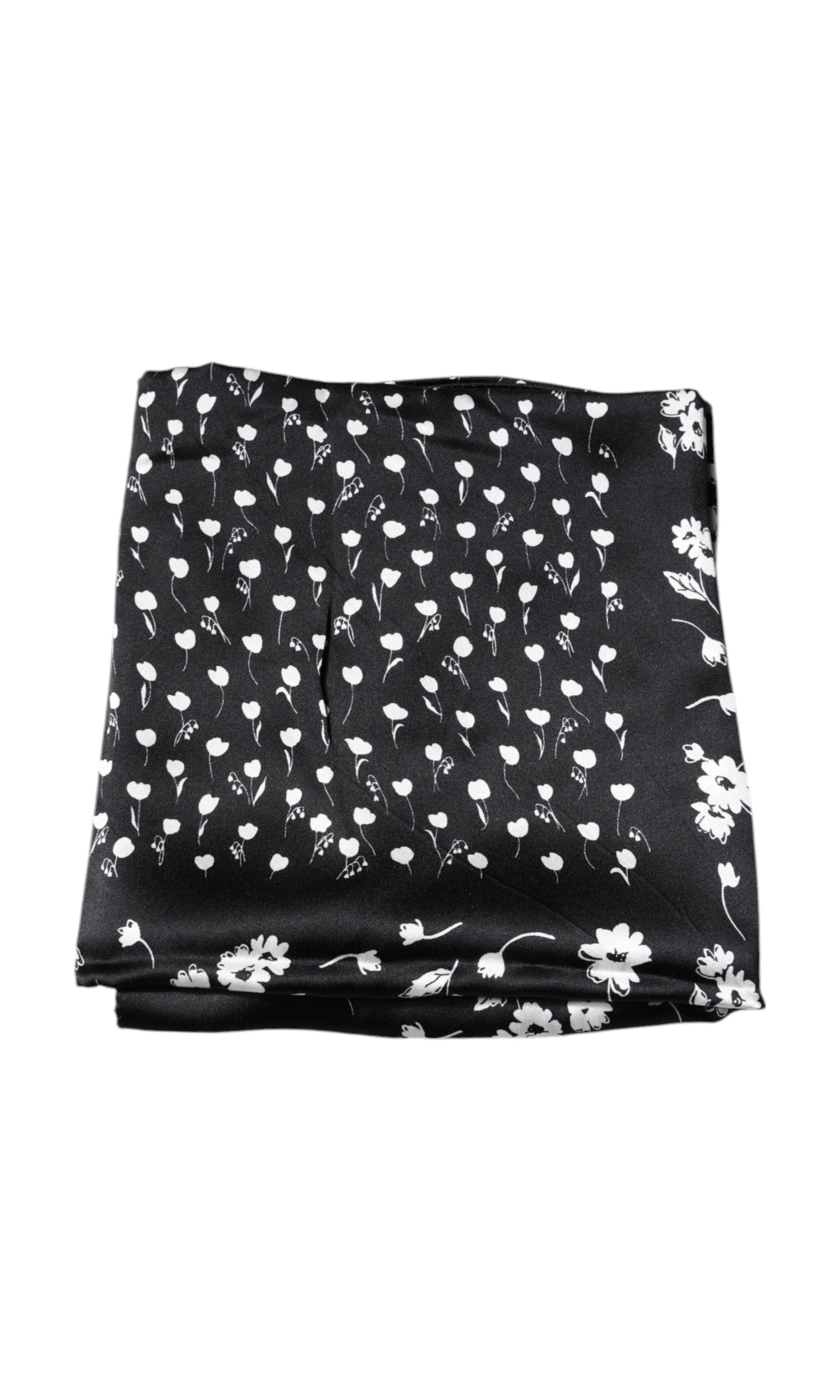 Dolce & Gabbana Floral Silk Square Wrap Shawl Black Scarf Glam Steals