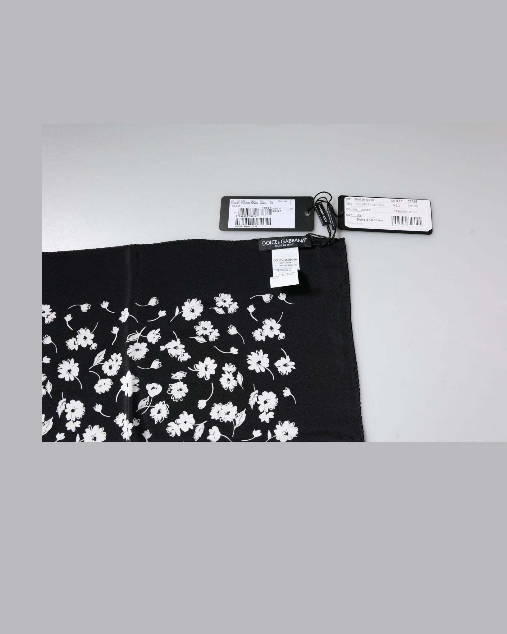 Dolce & Gabbana Floral Silk Square Wrap Shawl Black Scarf Glam Steals