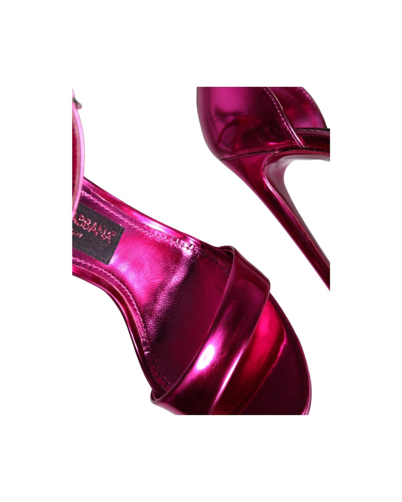 Dolce & Gabbana Fuchsia Keira Heels Ankle Strap Sandals Shoes Heels
