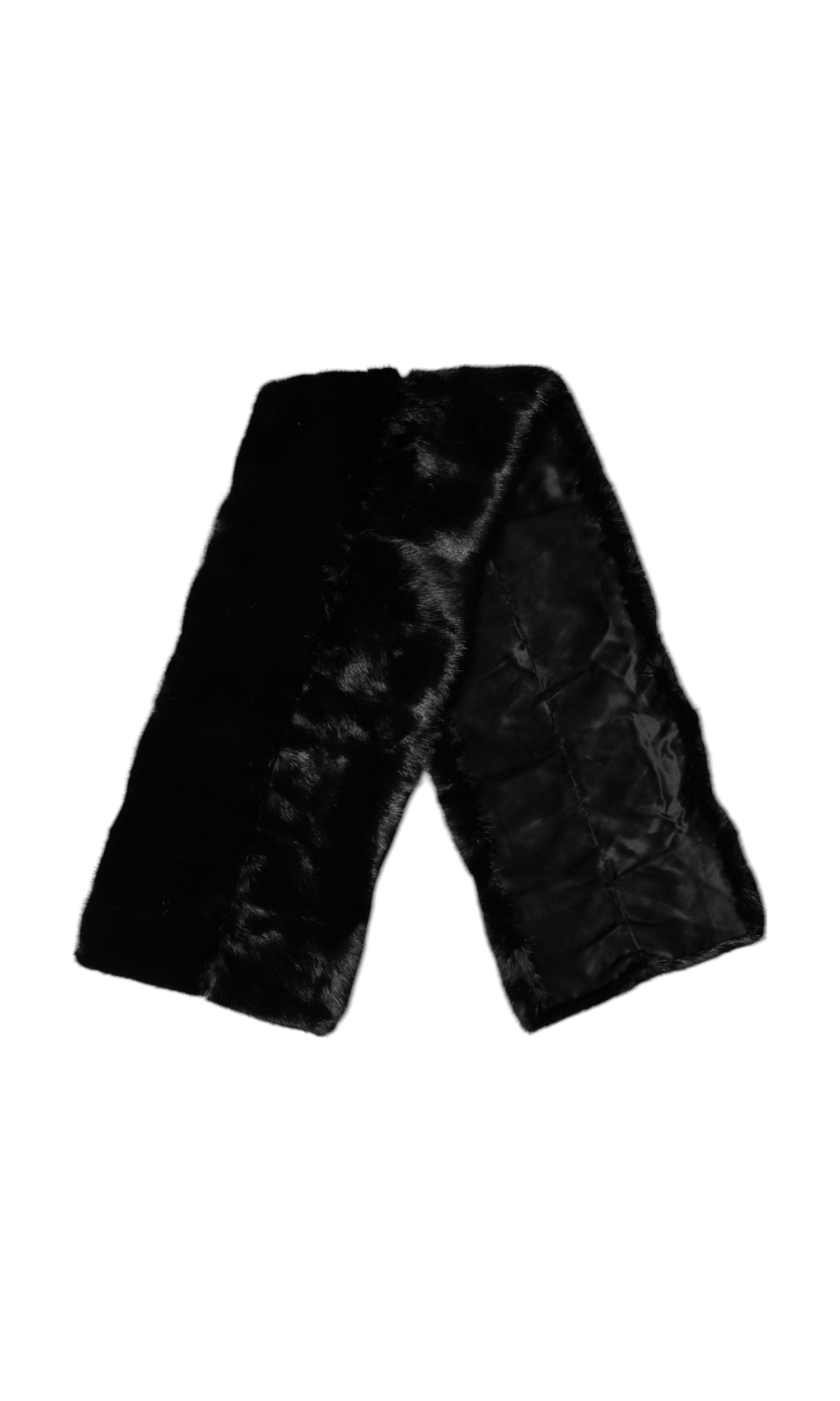 Dolce & Gabbana Fur Shawl Neck Wrap Cover Collar Black Scarf Glam Steals