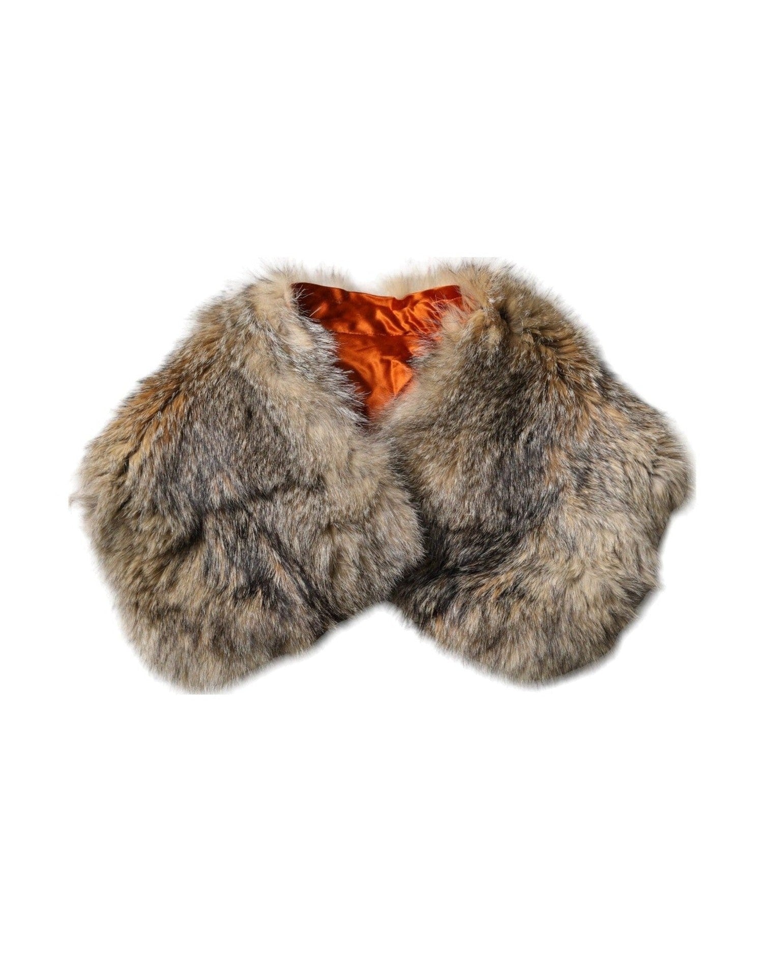 Dolce & Gabbana Fur Shoulder Collar Neck Wrap Brown Scarf Glam Steals