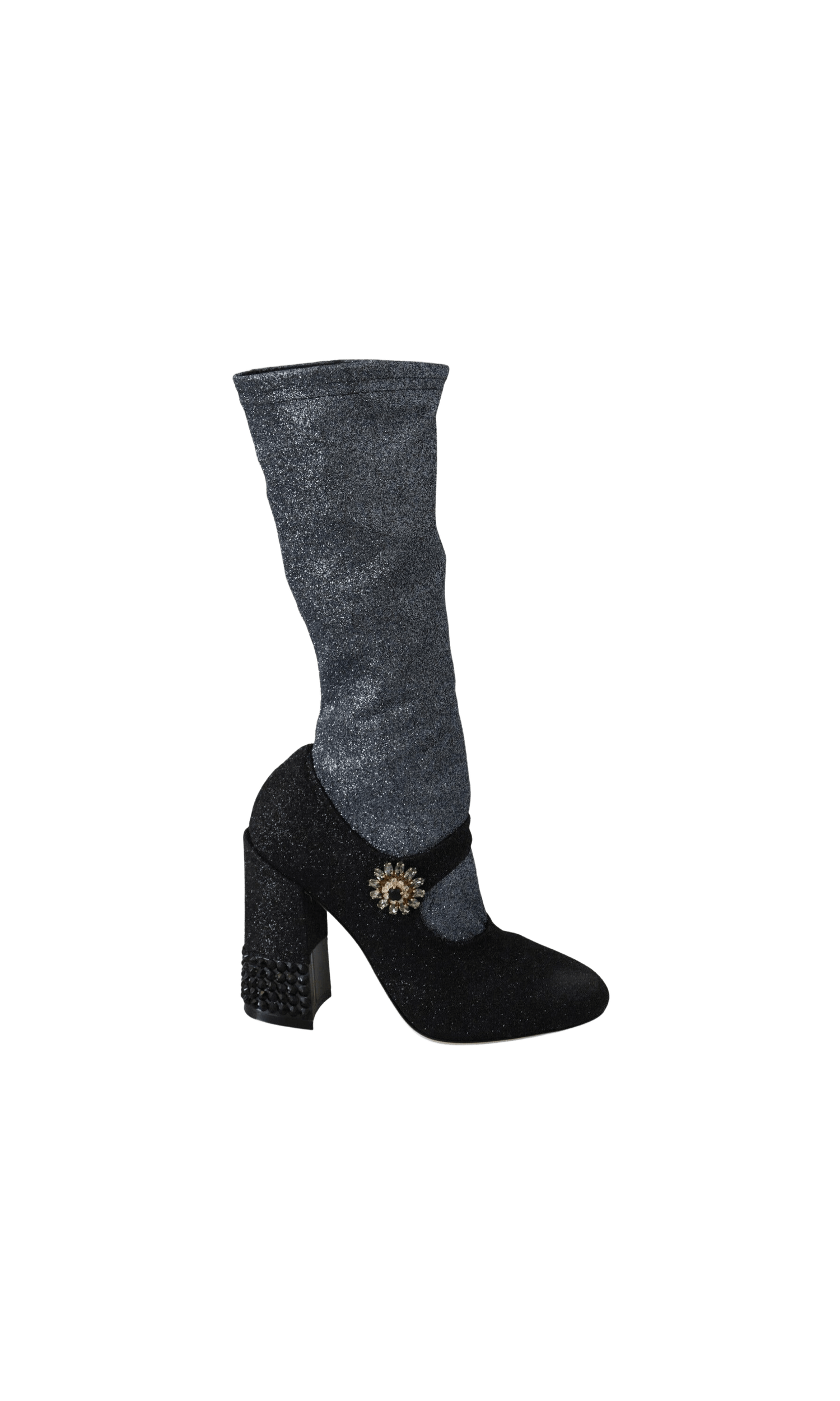 Dolce & Gabbana Glamorous Crystal-Embellished Booties Glam Steals