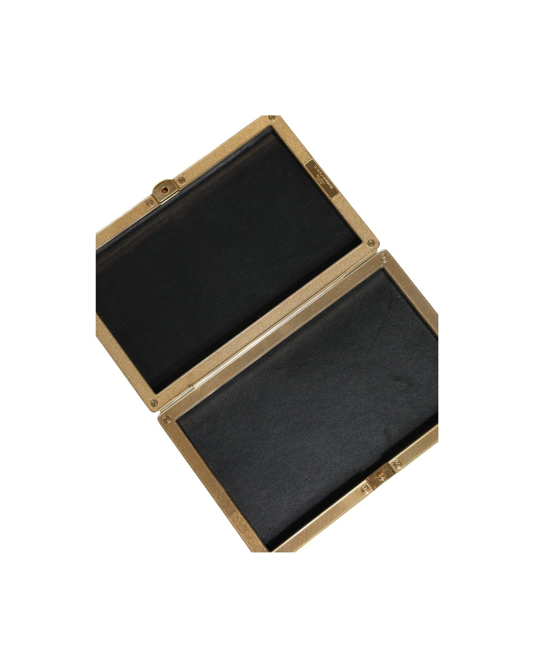 Dolce & Gabbana Crystal Bifold Clutch Evening Party Women Purse Gold Bag Glam Steals