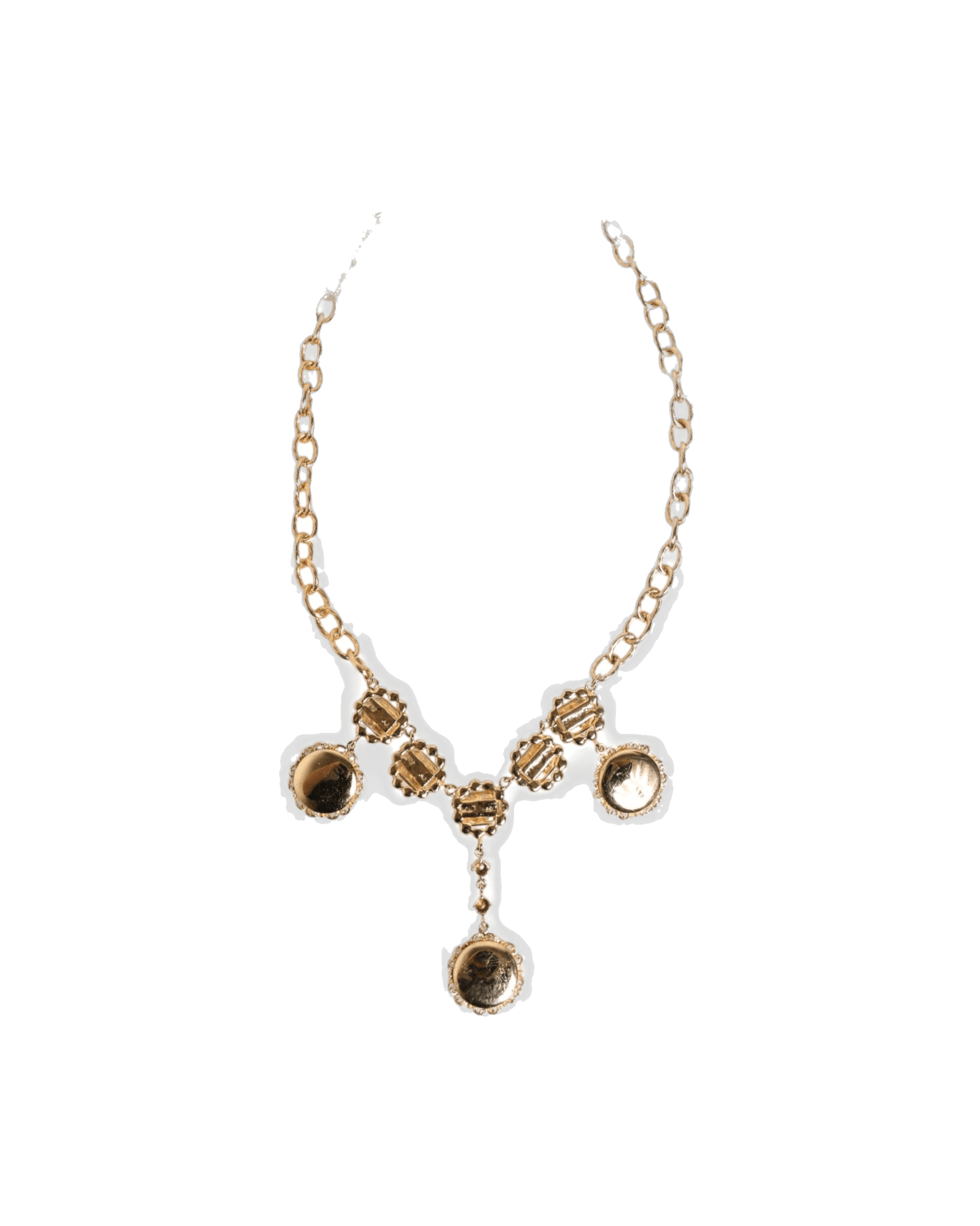 Dolce & Gabbana Gold Crystal Clock Pendant Statement Jewelry Necklace Necklaces