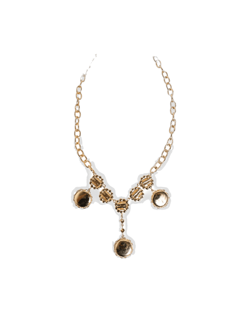 Dolce & Gold Gabbana Crystal Clock Pendant Statement Jewelry Necklace Glam Steals