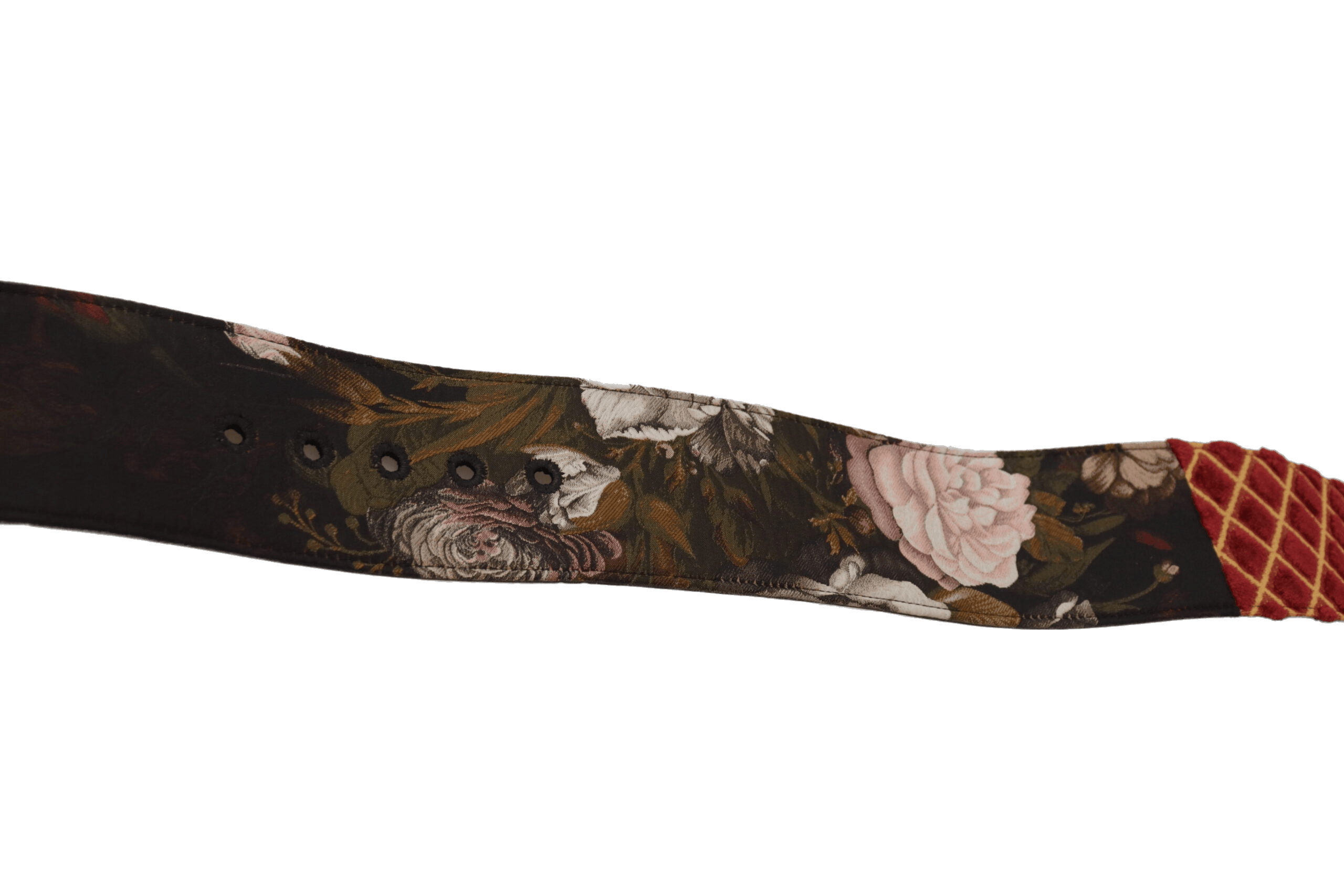 Dolce & Gabbana Gold Leather Multicolor Wide Floral Metal Buckle Belt Glam Steals