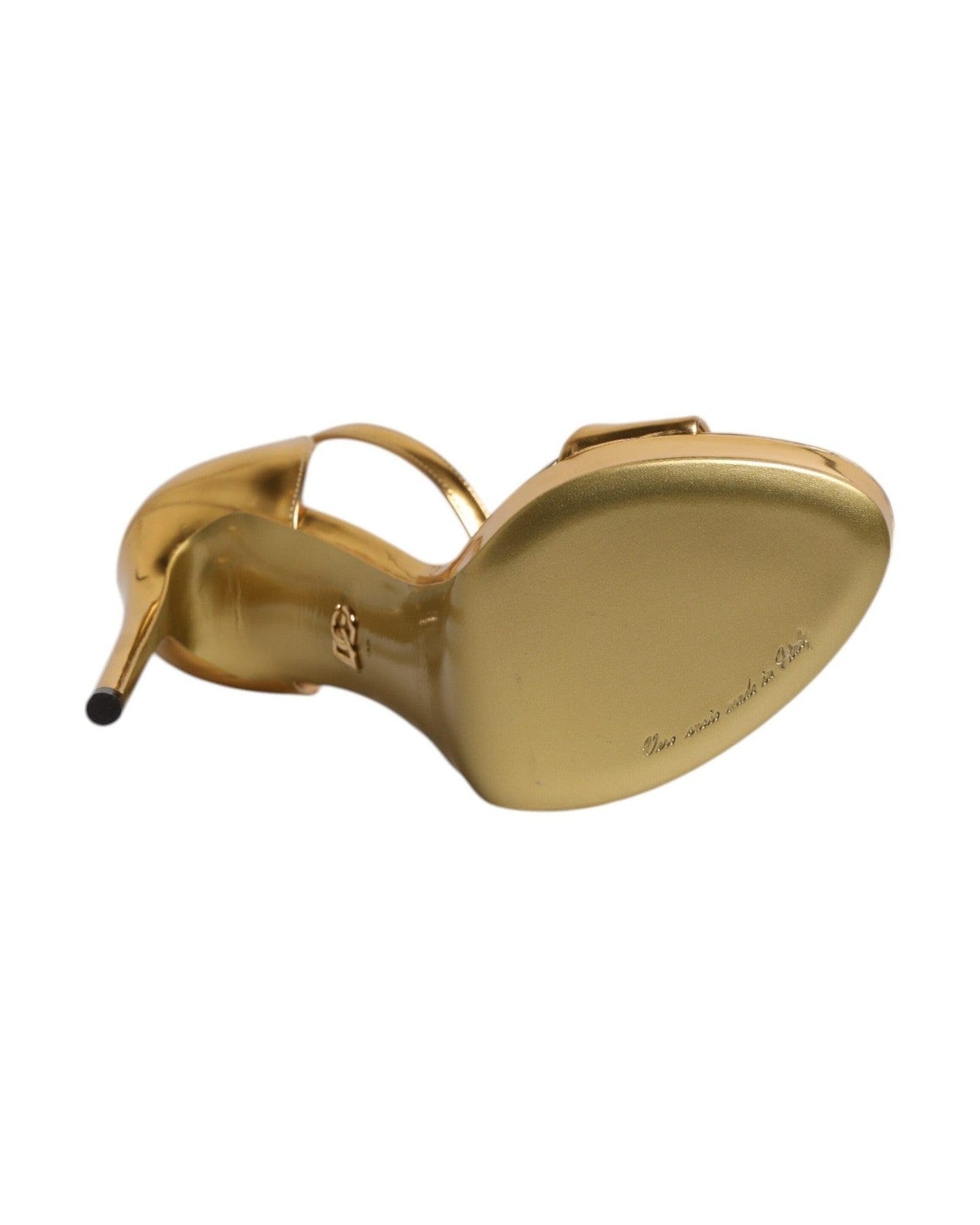 Dolce & Gabbana Gold Leather Platform Keira Sandals Shoes Glam Steals