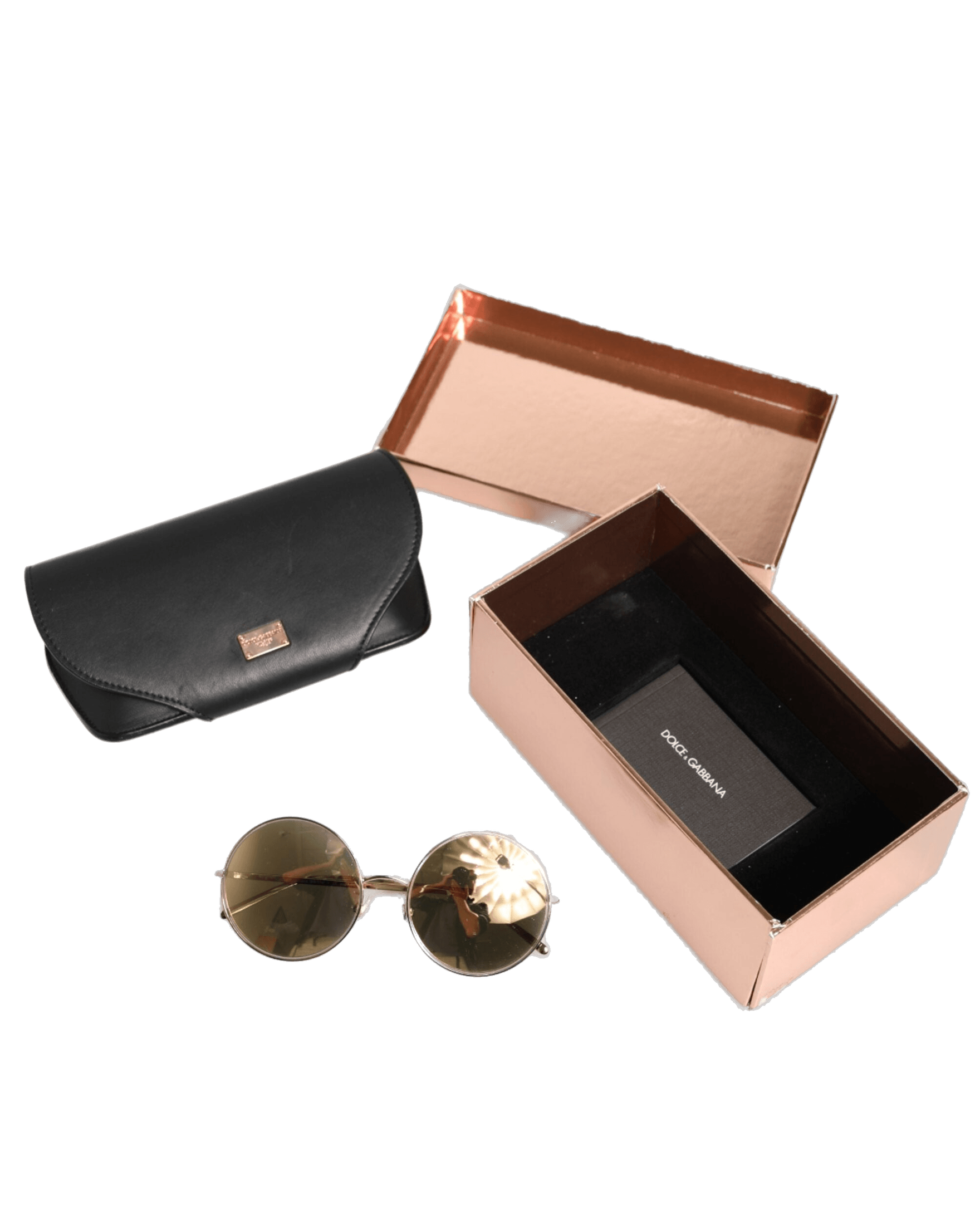 Dolce & Gold Gabbana Metal Round Shades Eyewear Sunglasses Glam Steals